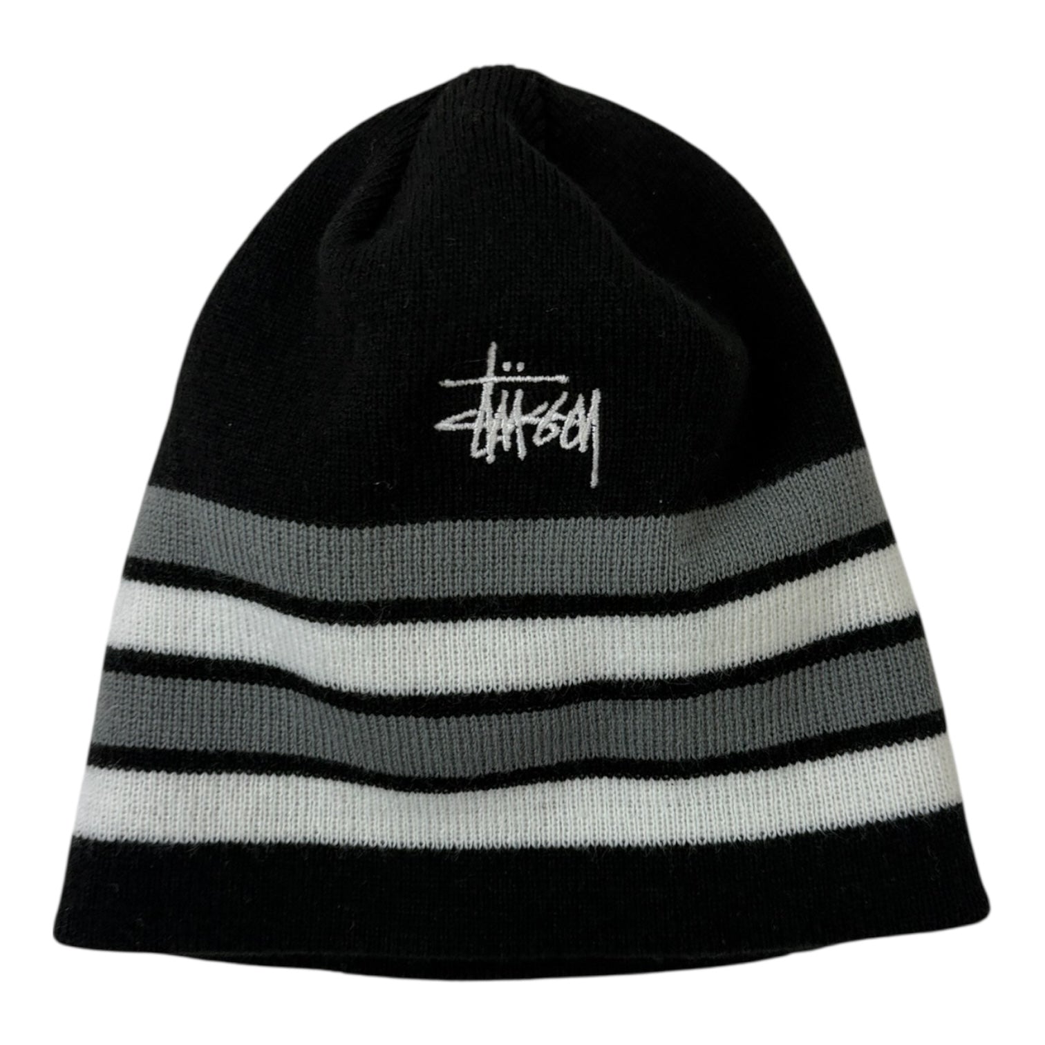 Stussy Skullcap Basic Striped Beanie Black/White