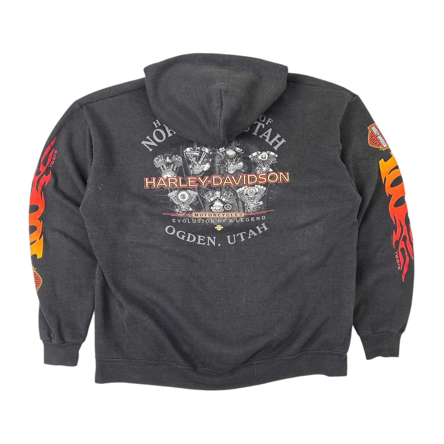 2003 Harley Davidson Northern Utah Zip Up Hoodie Black