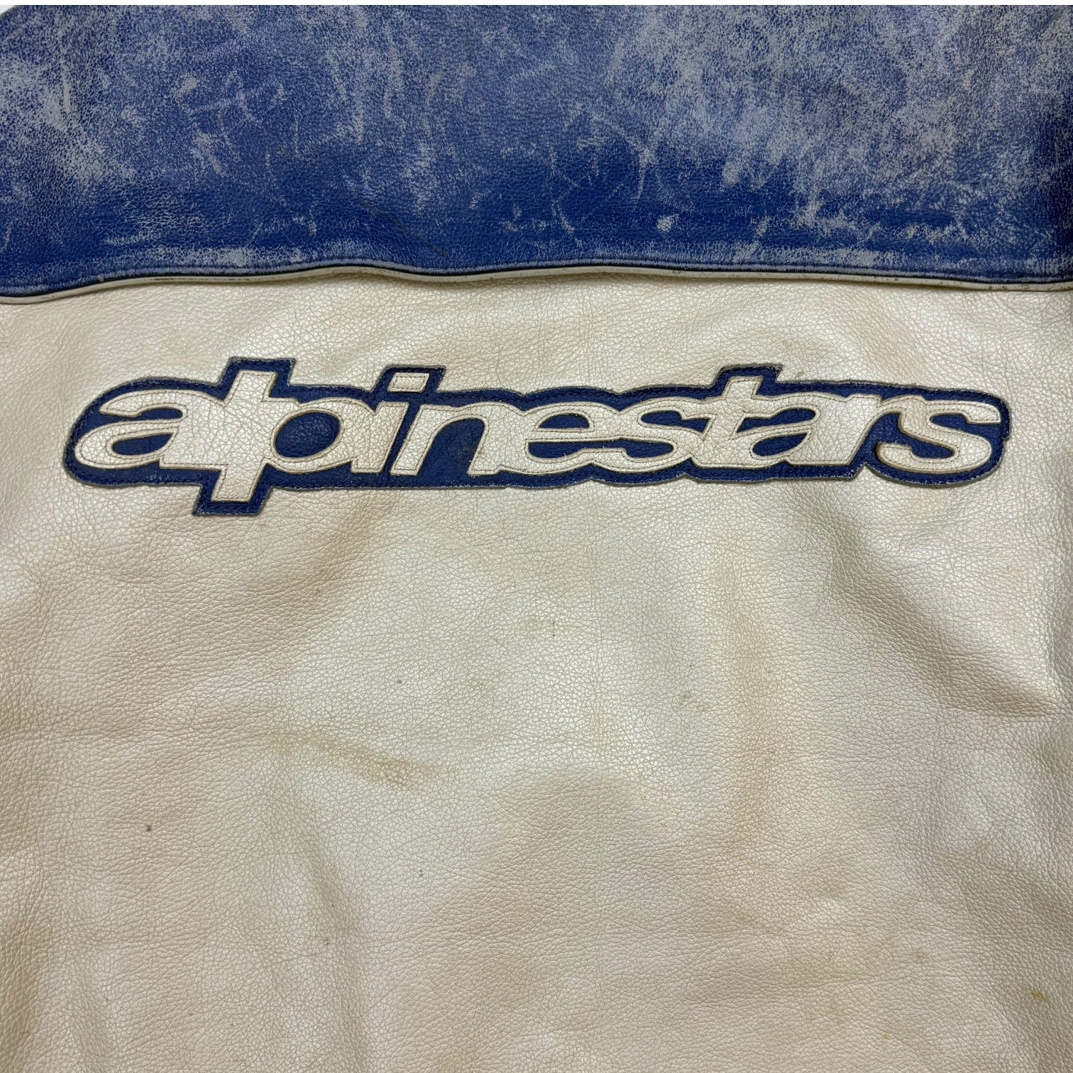 Vintage Alpinestars Leather Racing Jacket Blue/White