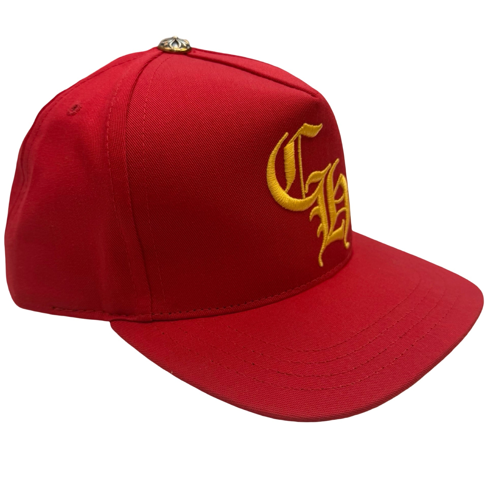 Chrome Hearts CH Silver Button Hat Red/Yellow