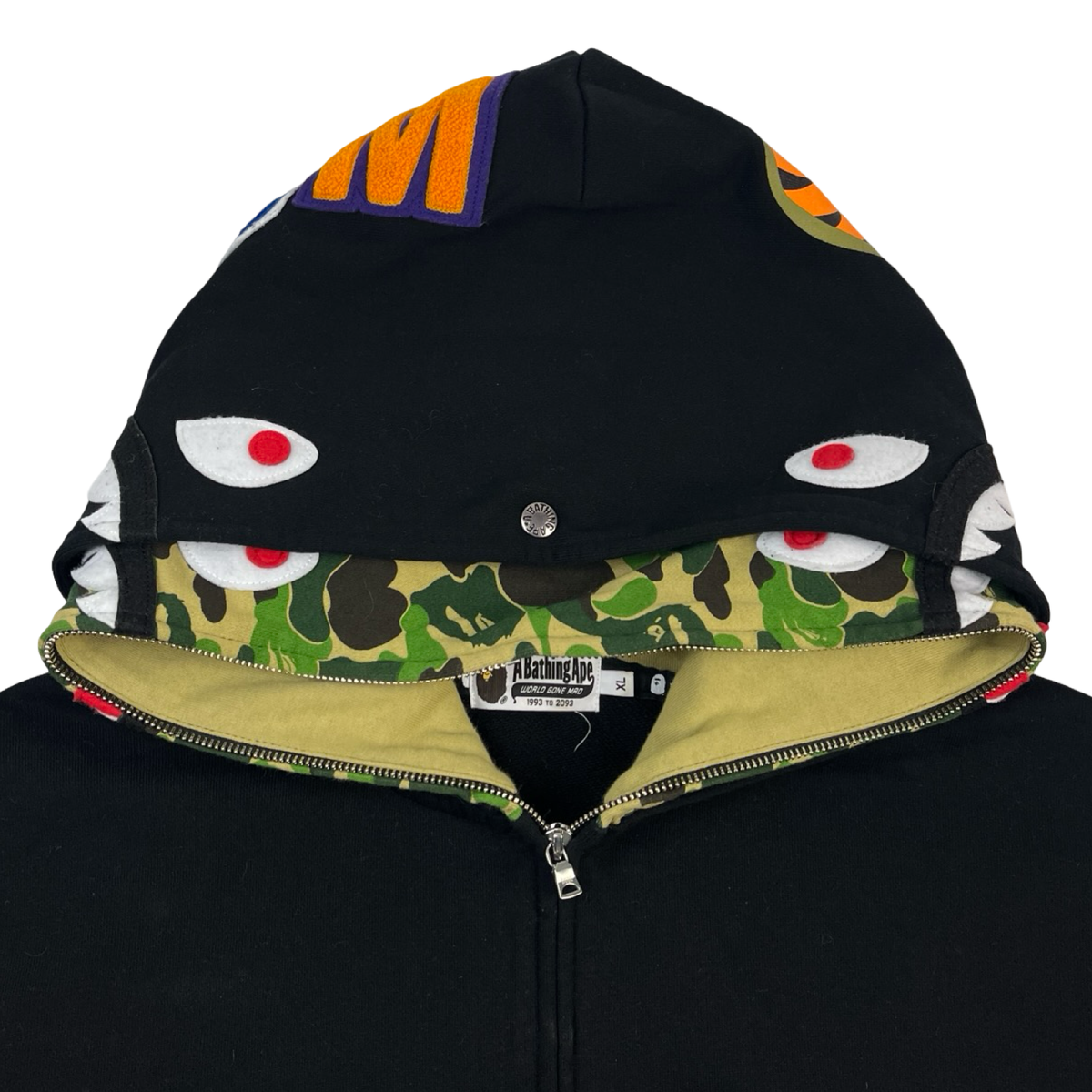 BAPE A Bathing Ape Full Zip Double Shark Hoodie