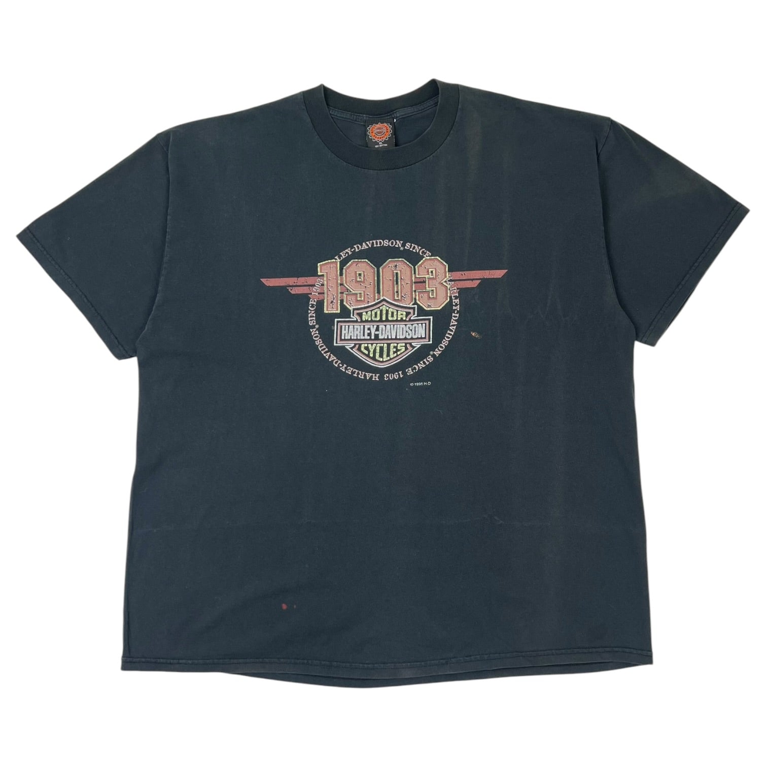 Vintage 1996 Harley Davidson Memorial T-Shirt Black
