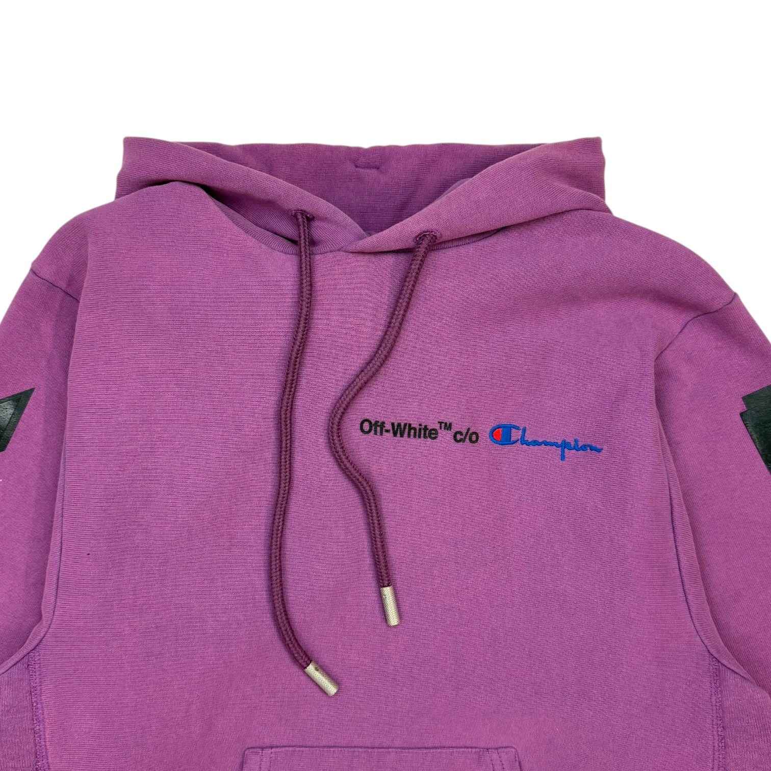 Off-White x Champion Reverse Weave Hoodie Purple
