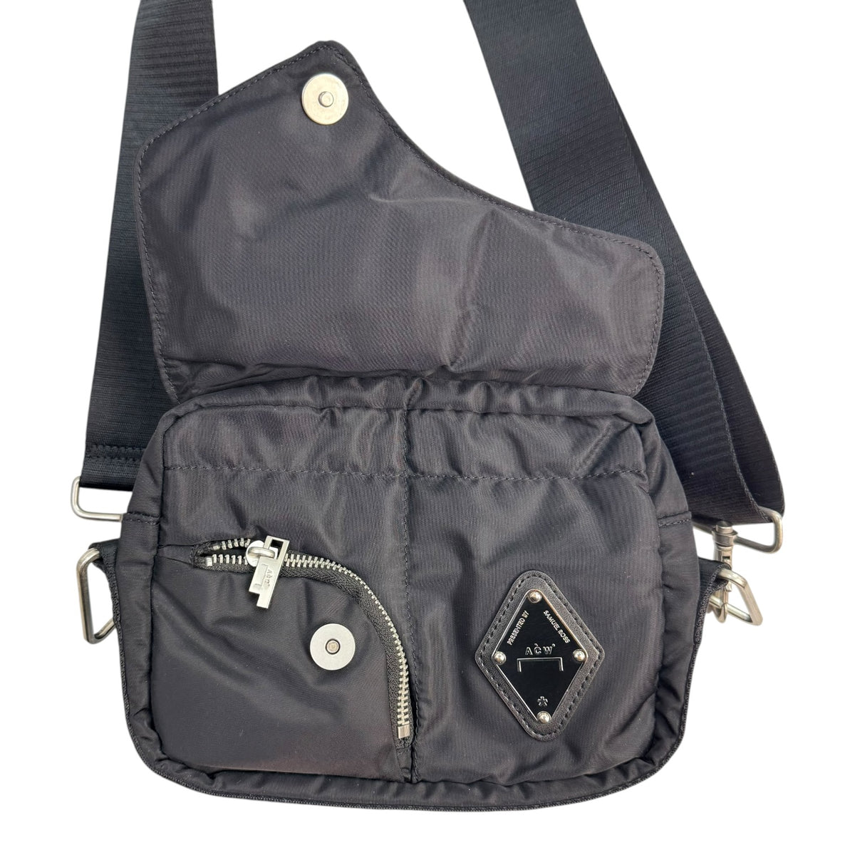A-Cold-Wall Padded Envelope Cross Body Bag Black