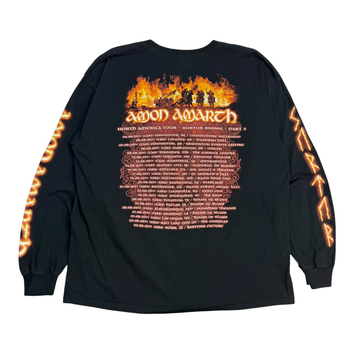 Vintage Amon Amarth North American Tour L/S Tee Black