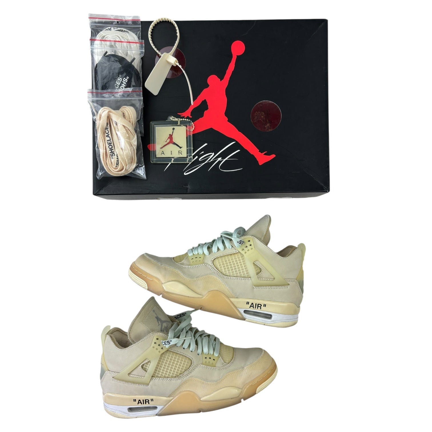 Off-White Jordan 4 Retro Sail (W) (Used)