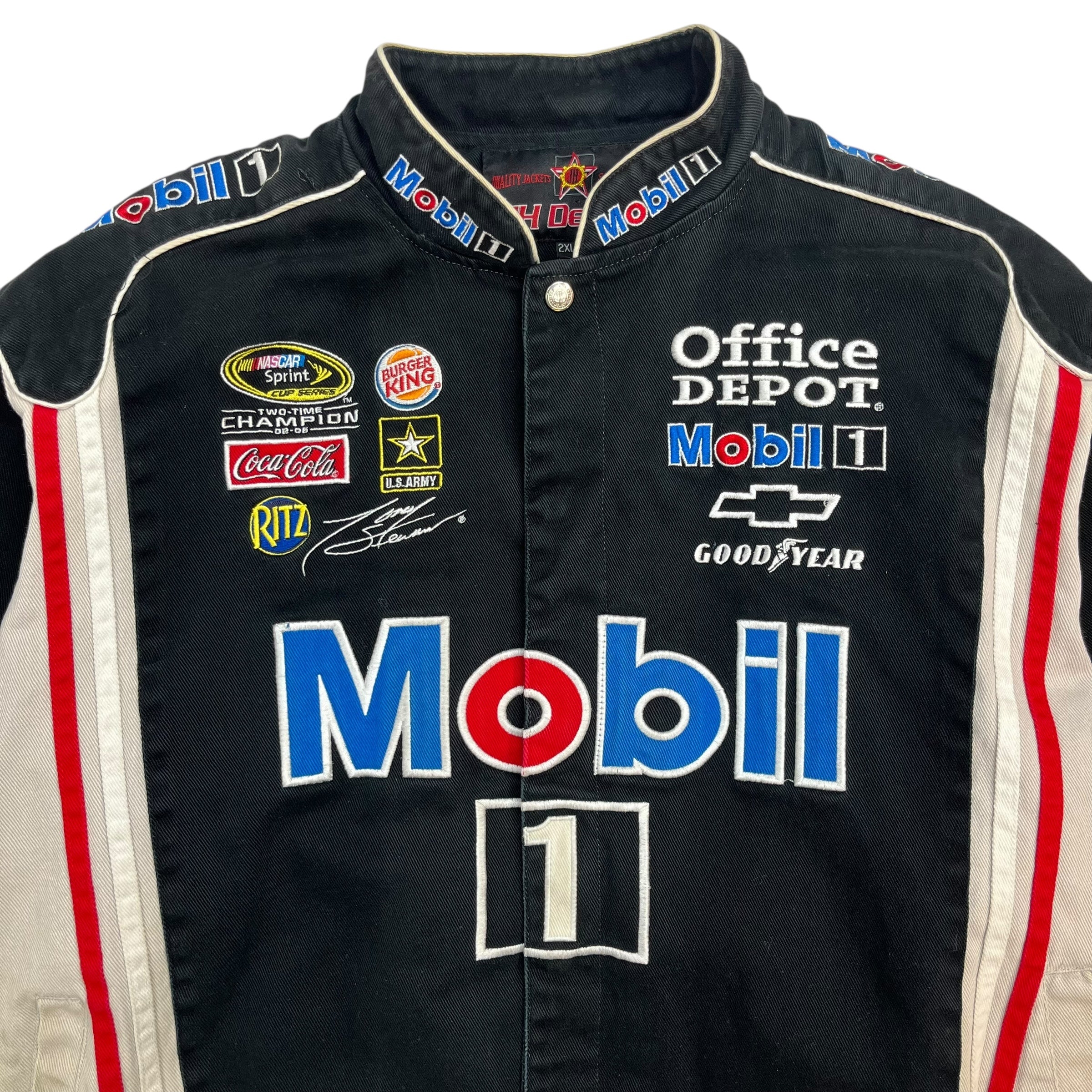 Vintage Tony Stewart NASCAR Racing Jacket Black/White