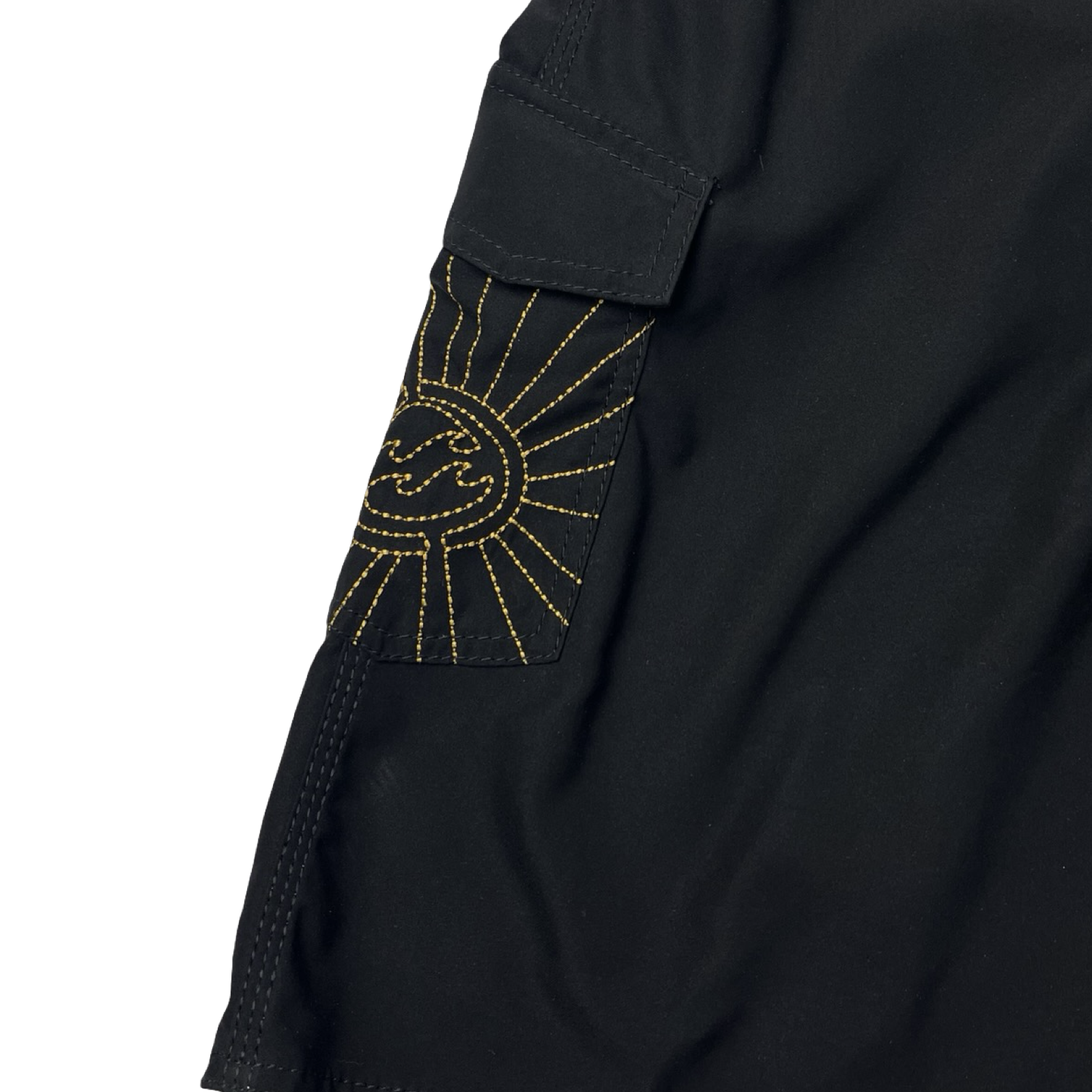 Vintage Y2K Billabong Rising Sun Shorts Black Gold