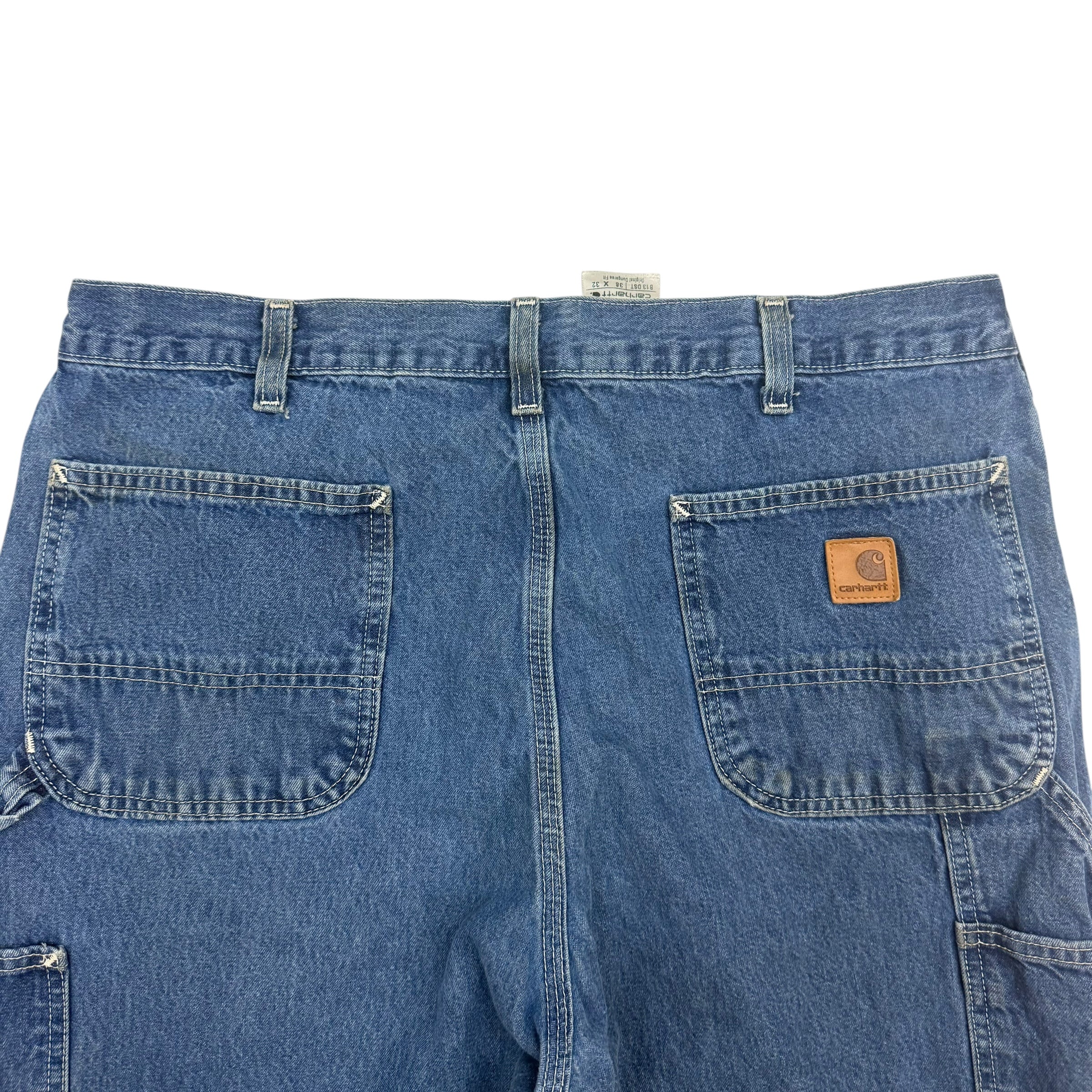 Vintage Carhartt Denim Dungaree Pants Dark Wash