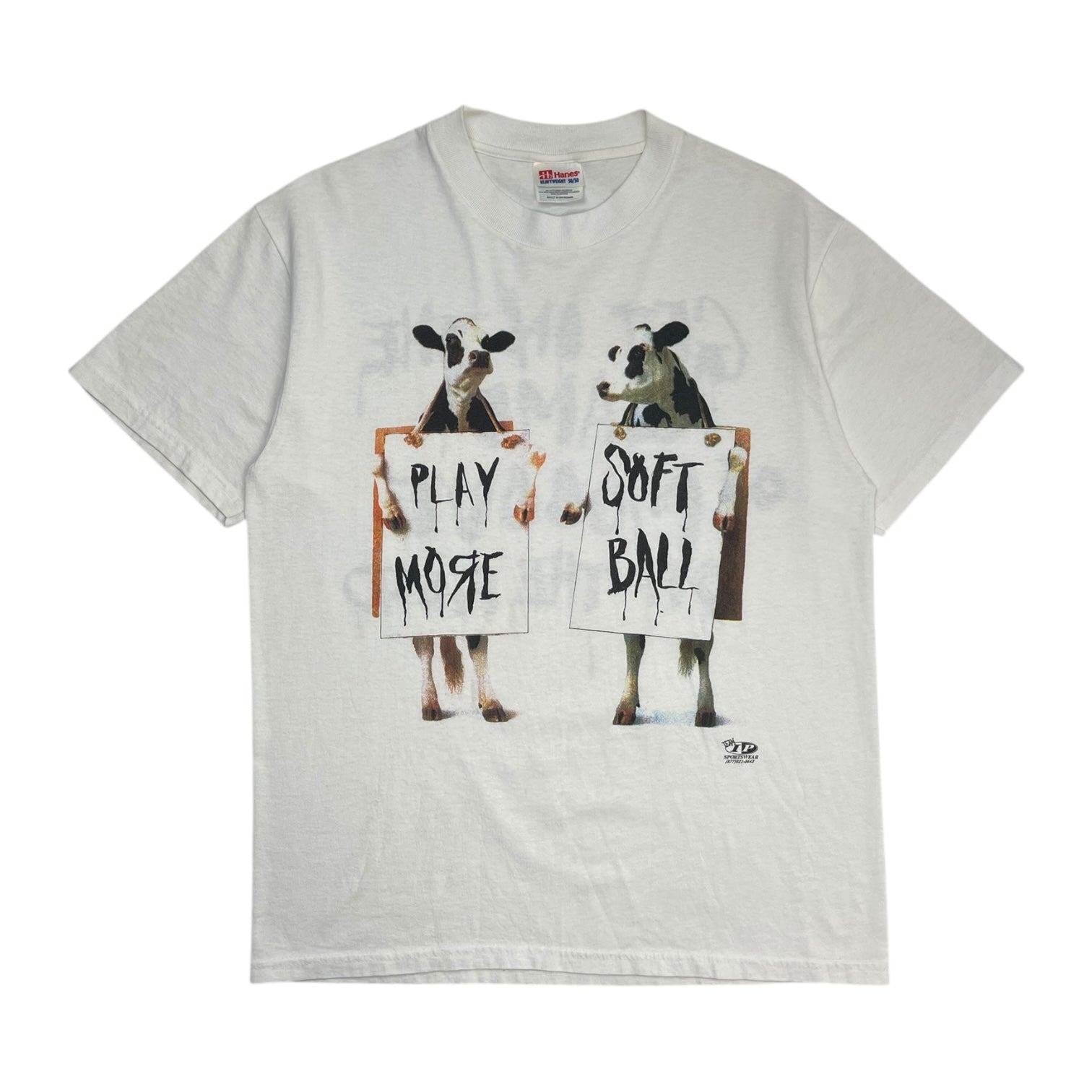 Vintage ‘Play More Soft Ball’ Funny Cows T-Shirt