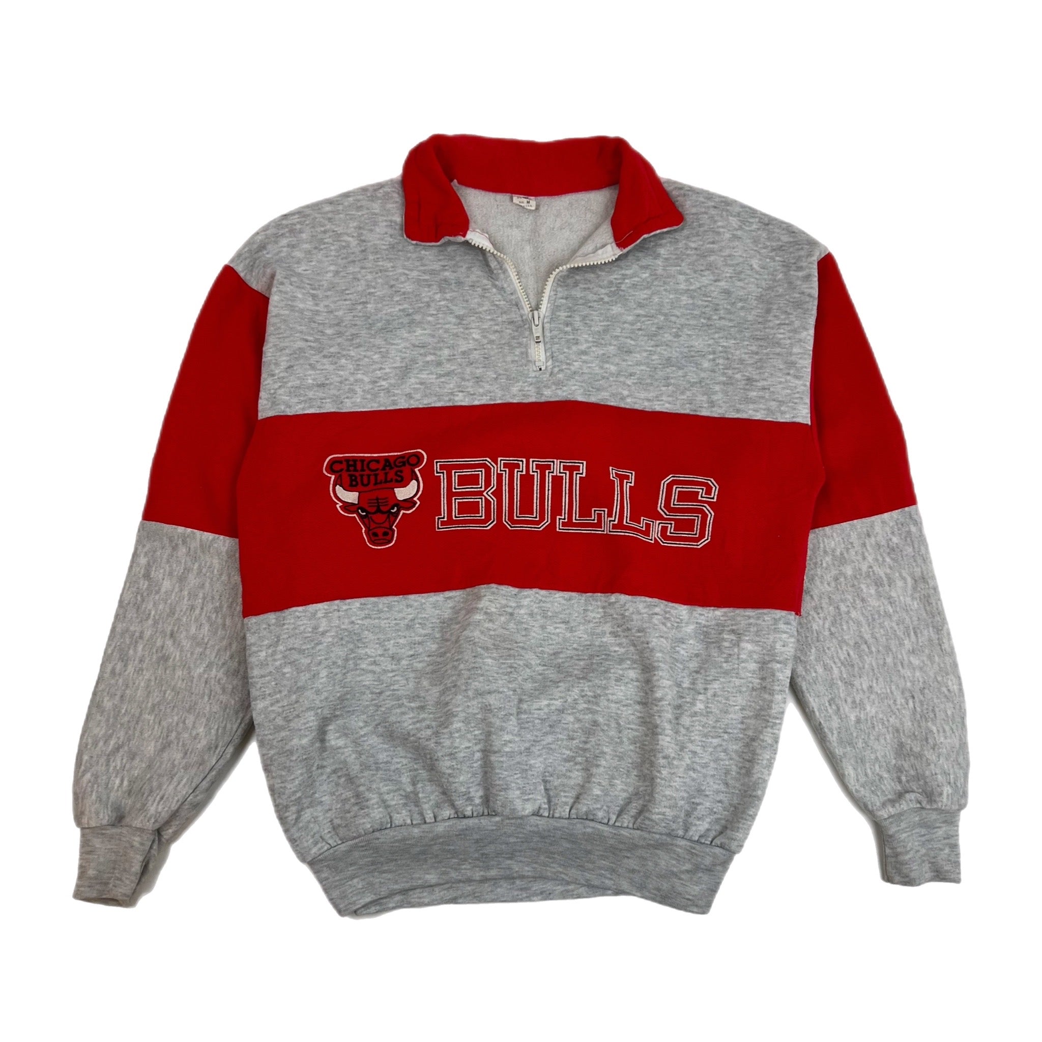 Vintage Chicago Bulls 1/4 Zip - Red Basketball Pullover