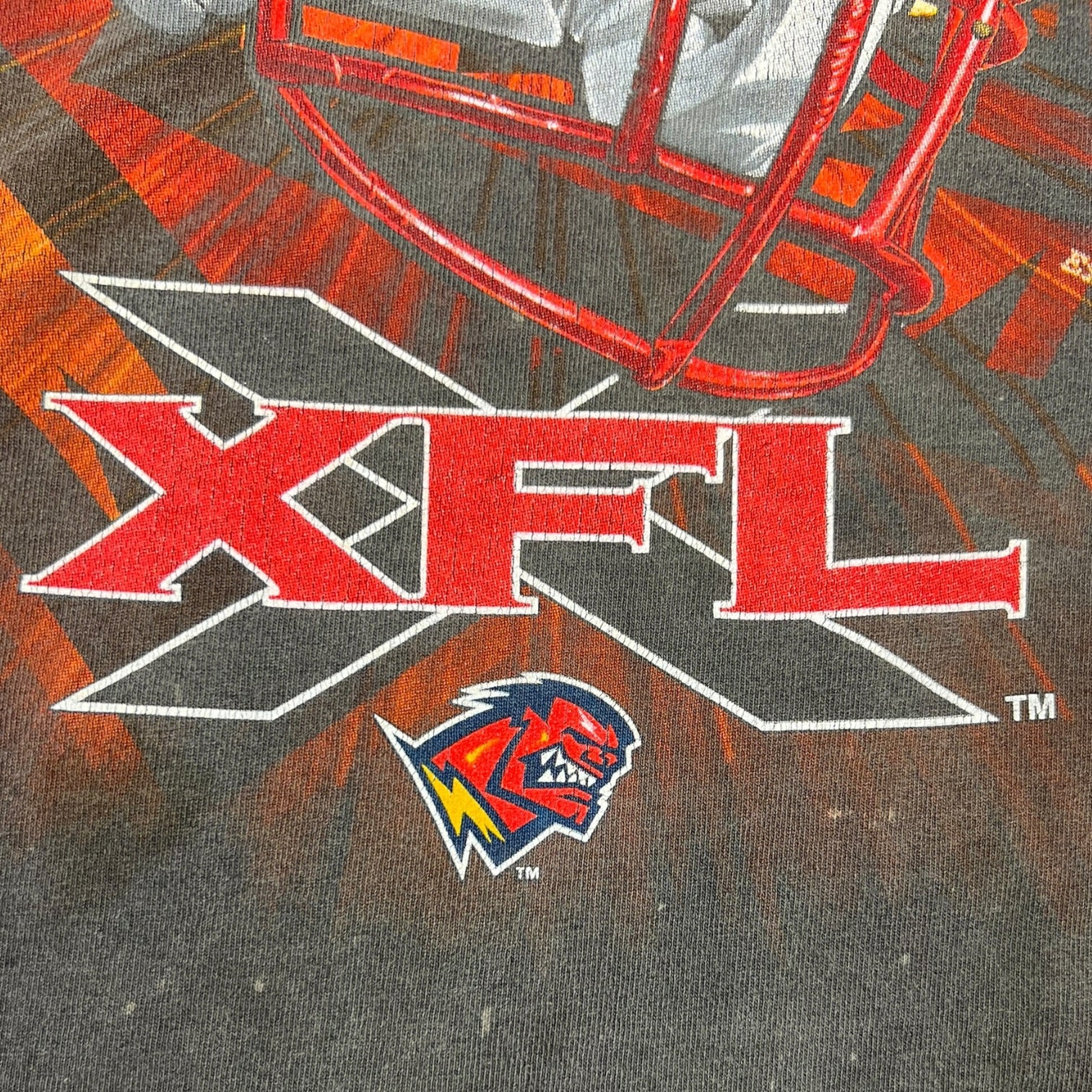 Vintage XFL Orlando Rage T-Shirt Grey