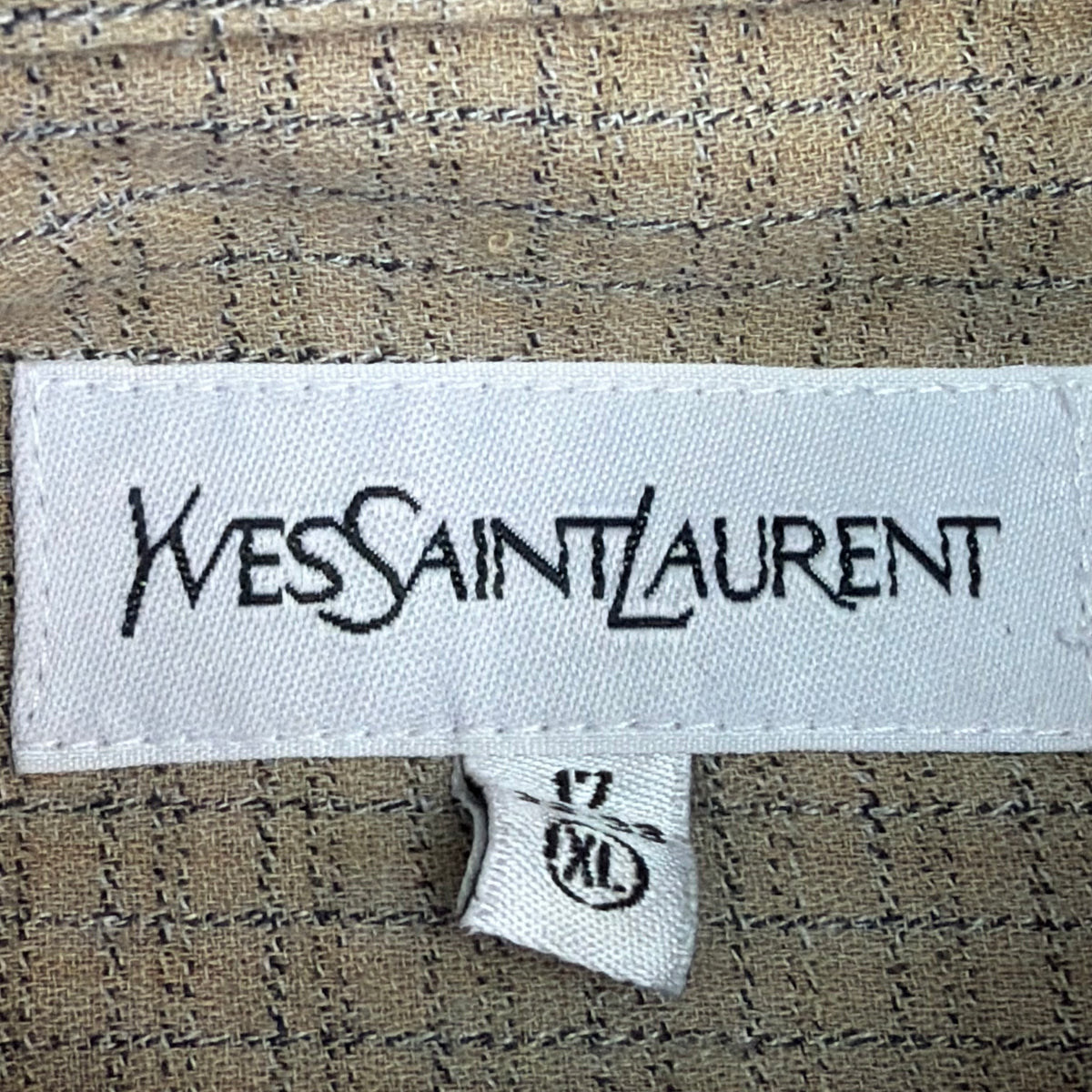 Vintage Yves Saint Laurent Button Up Tan