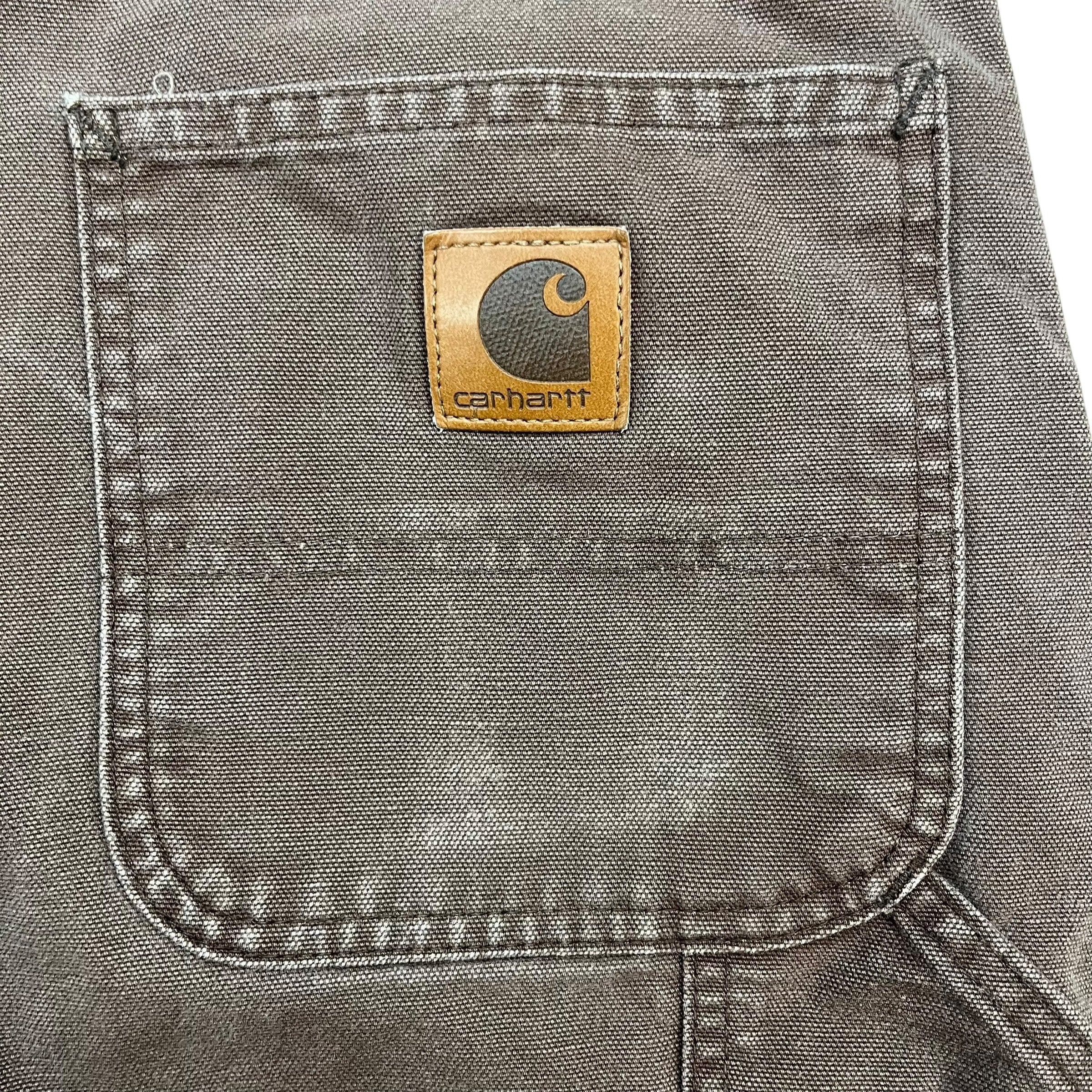 Vintage Carhartt Dungaree Denim Work Pants Brown