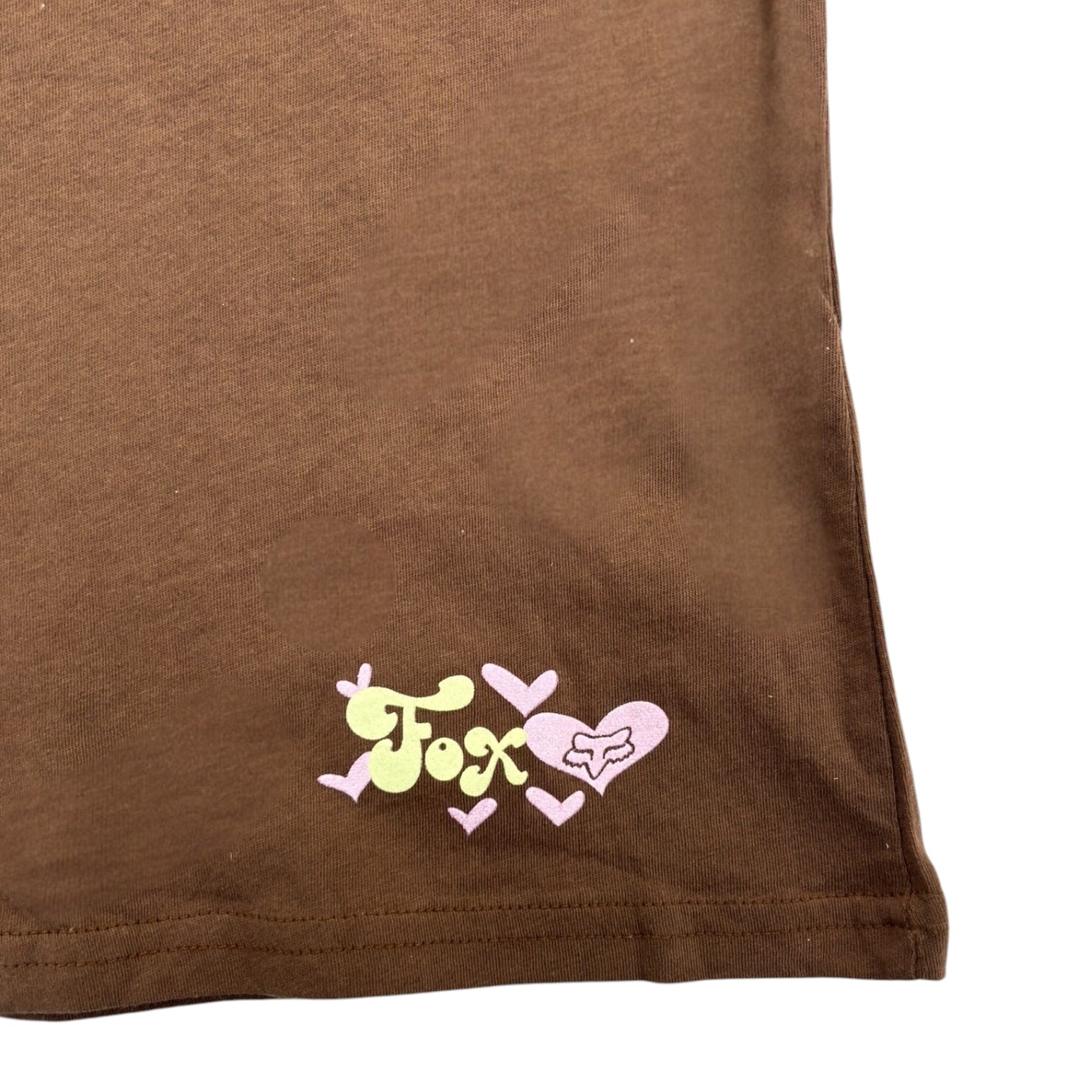 (W) Y2K Fox Racing Baby Tee Brown