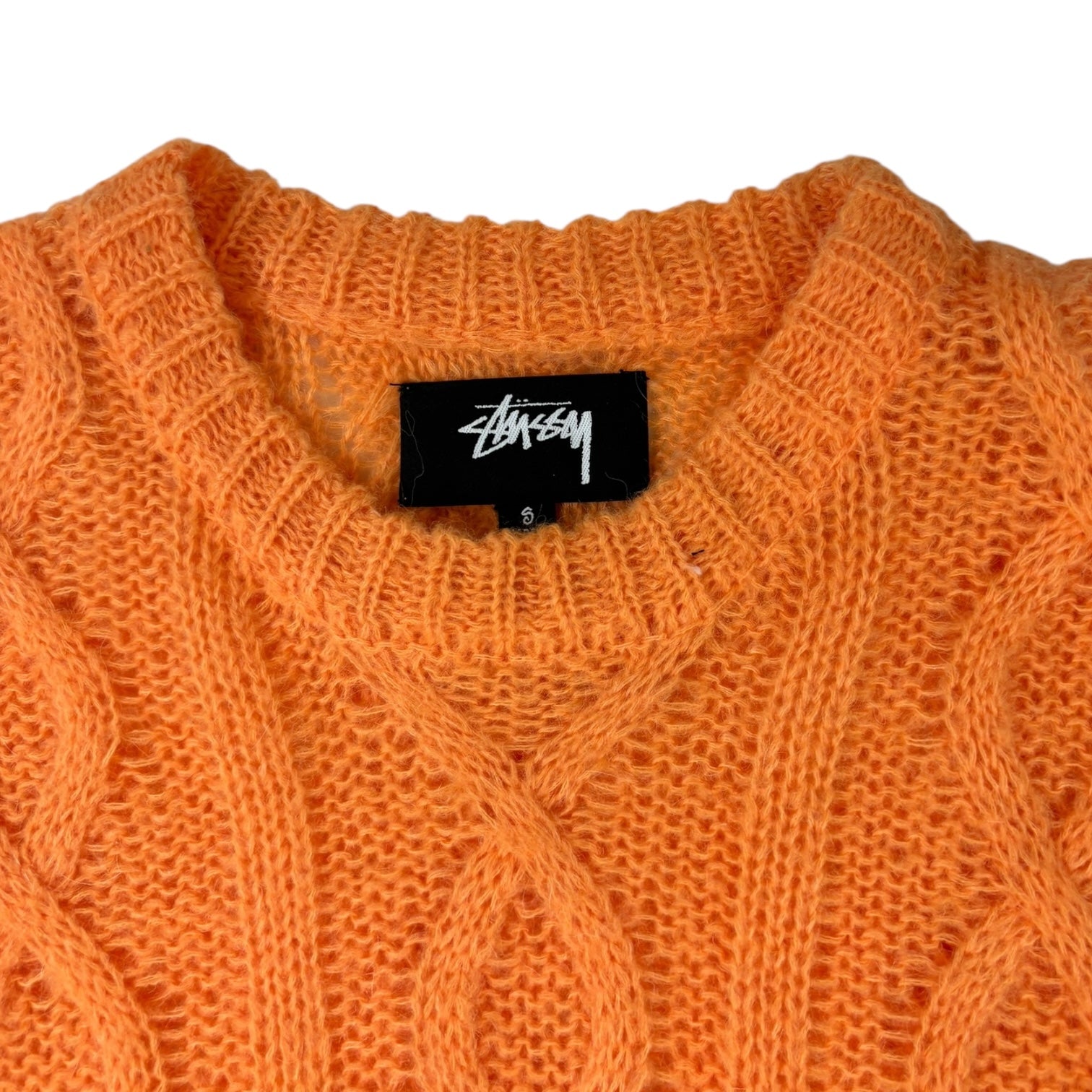 Stussy Loose Cable Knit Sweater Melon