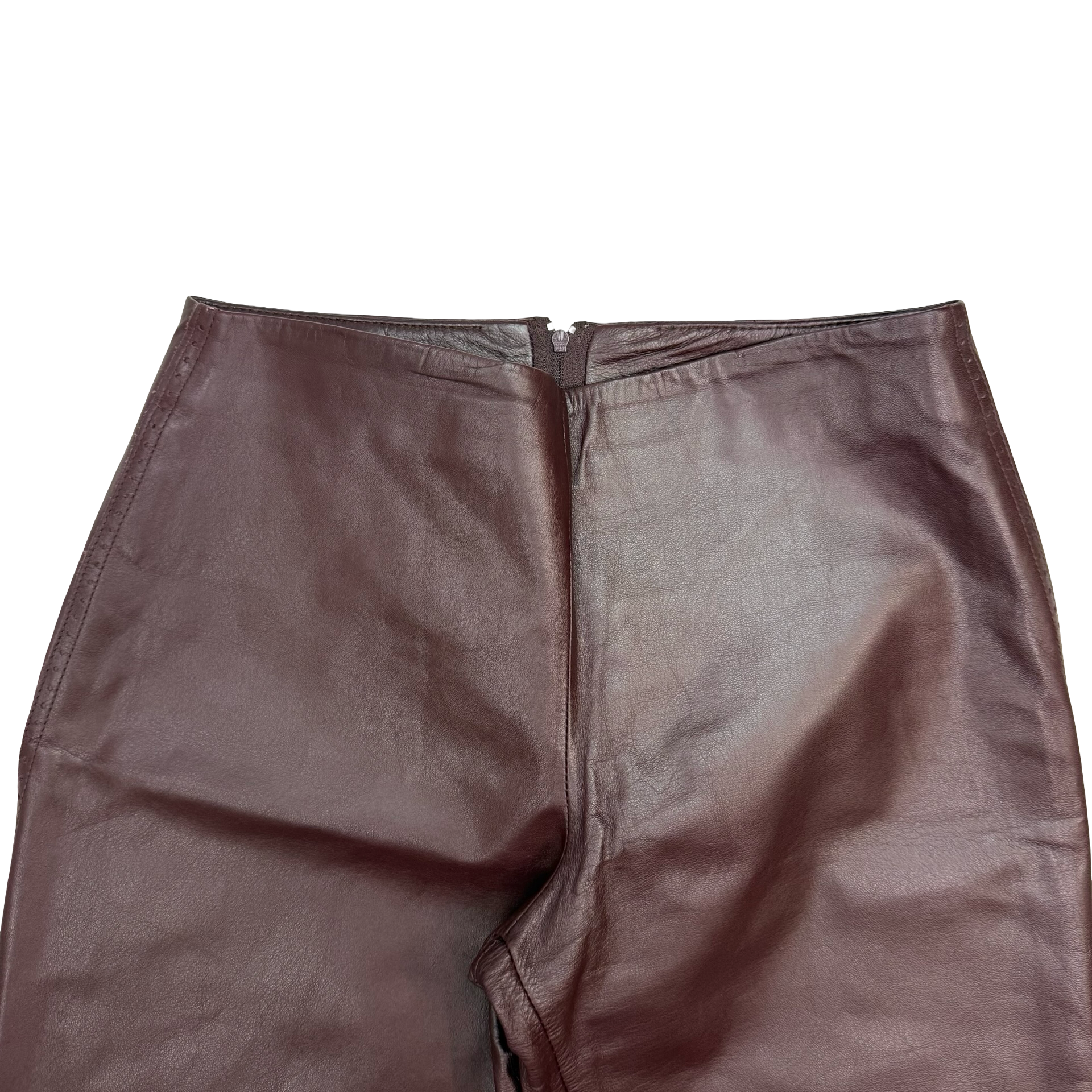 (W) Vintage Danier Leather Pants Maroon
