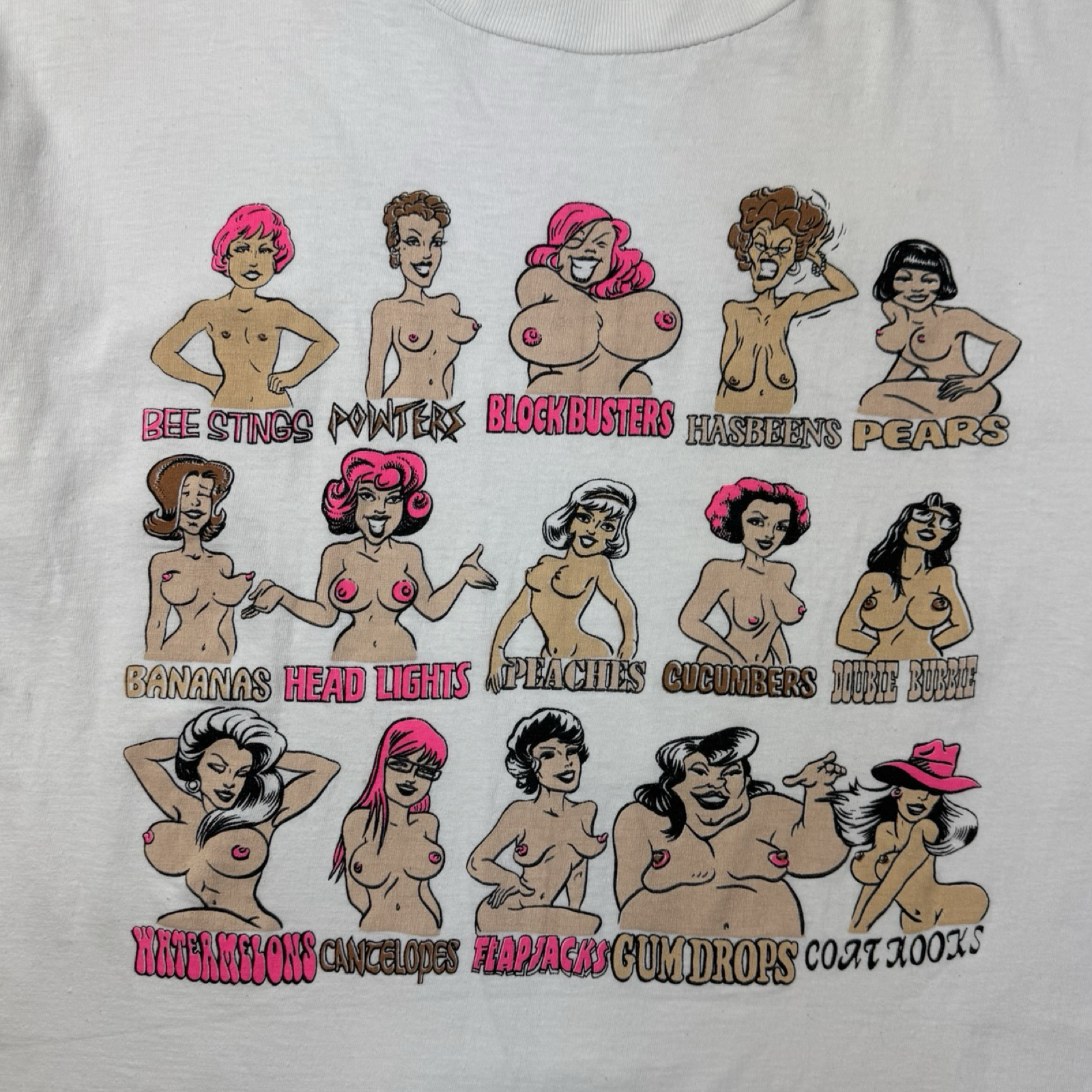 Vintage Shapes Sizes And Funny Names Lewd T-Shirt