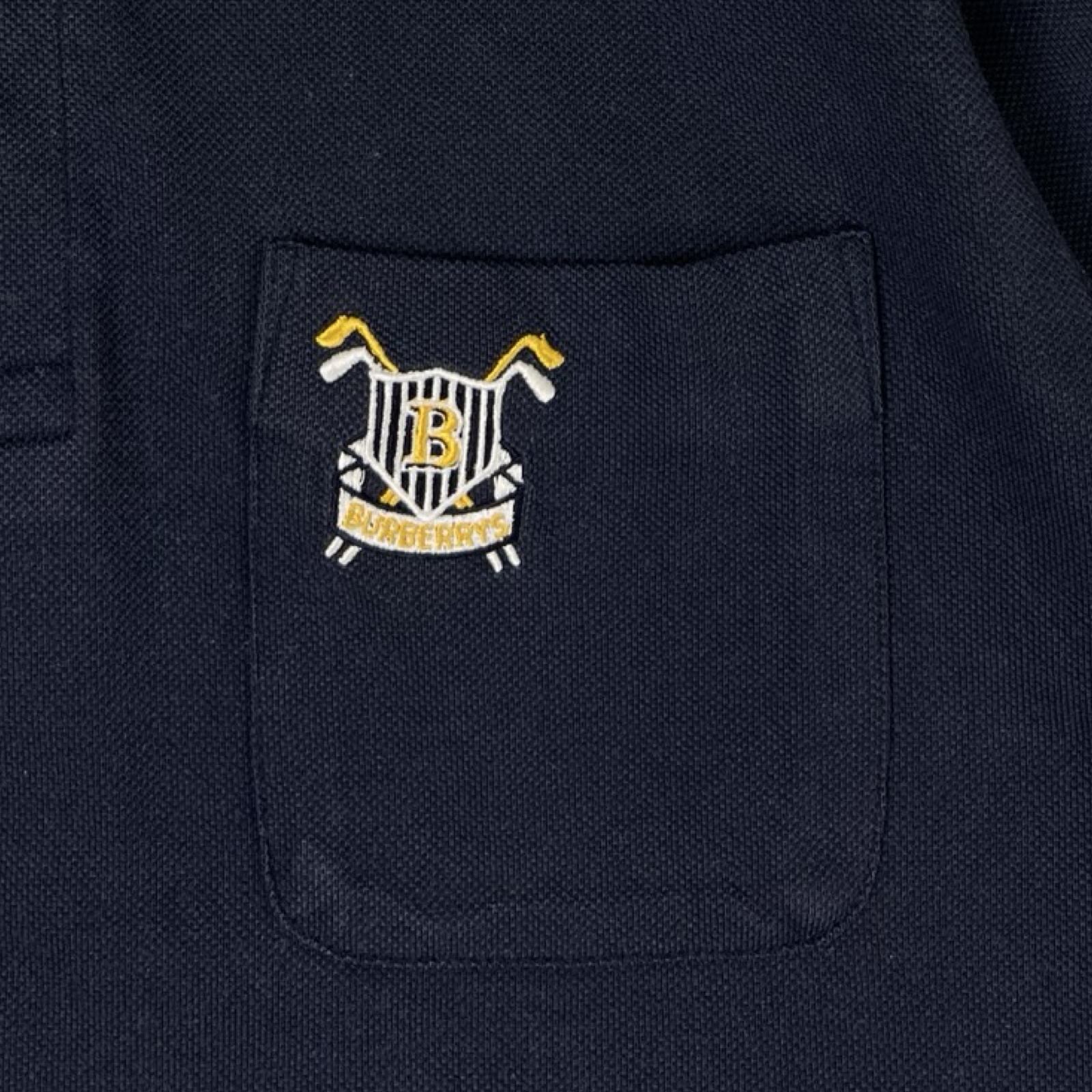 Vintage Burberry Polo Shirt Navy