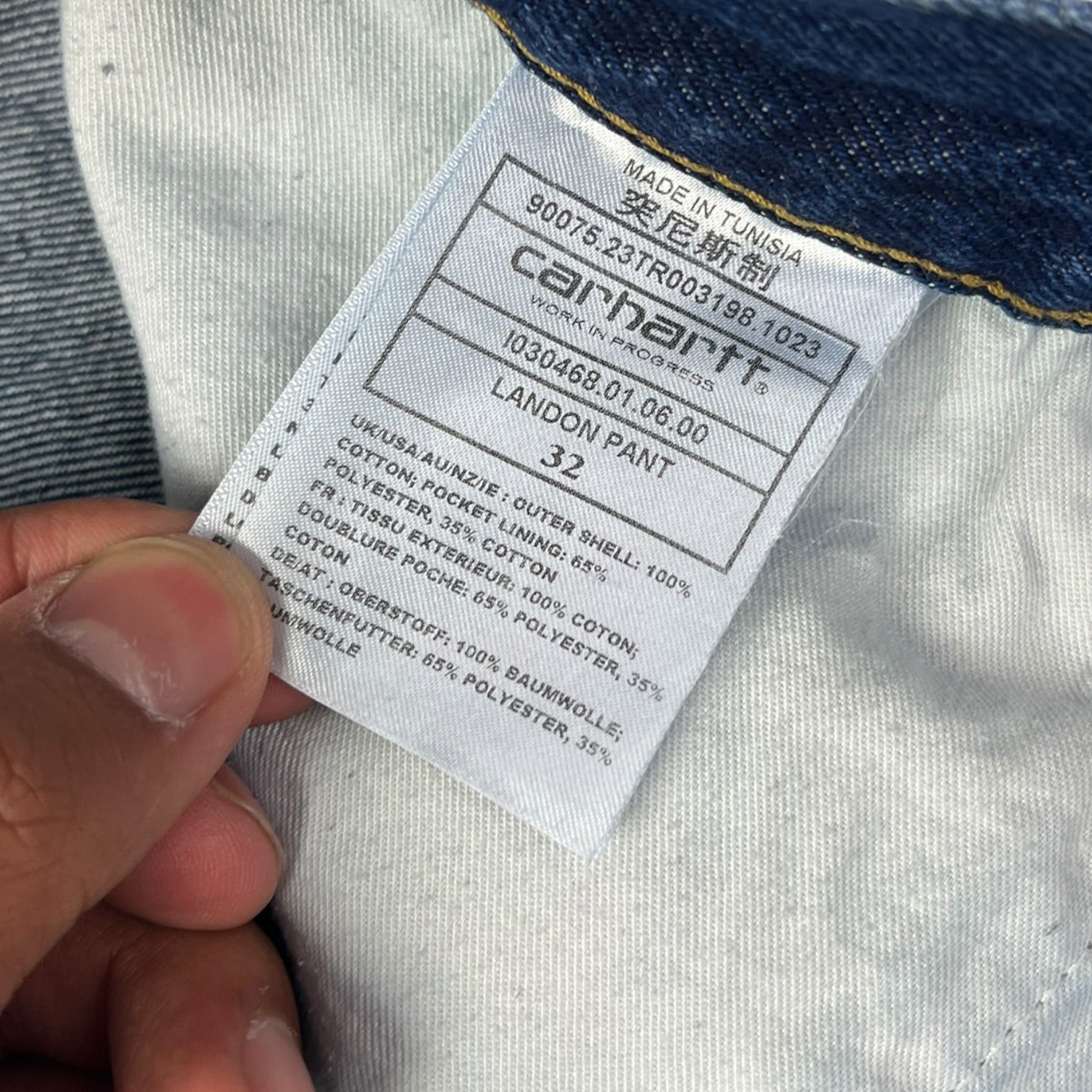 Carhartt WIP Landon Bottoms Blue Wash