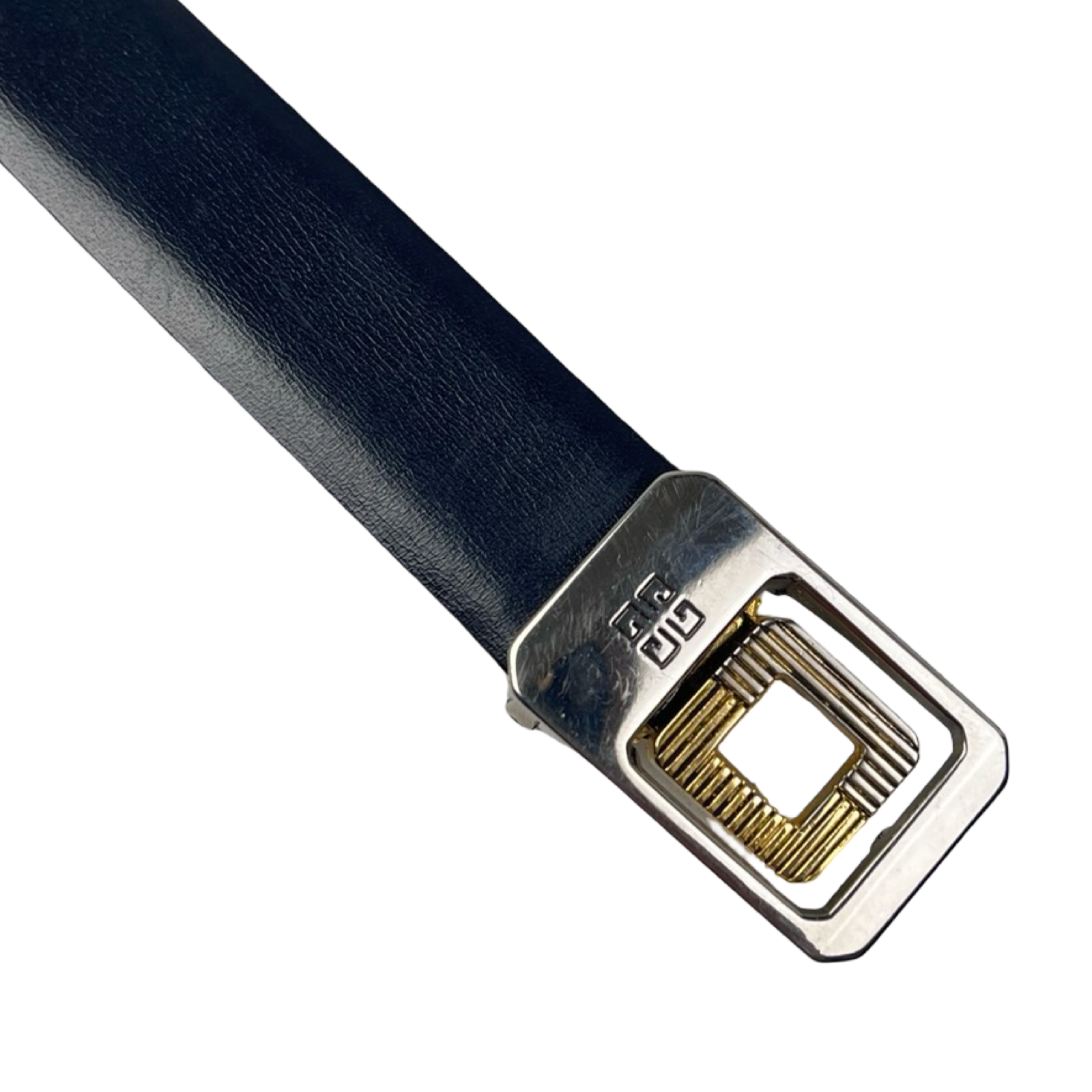 (W) Vintage Givenchy Reversible Belt Black