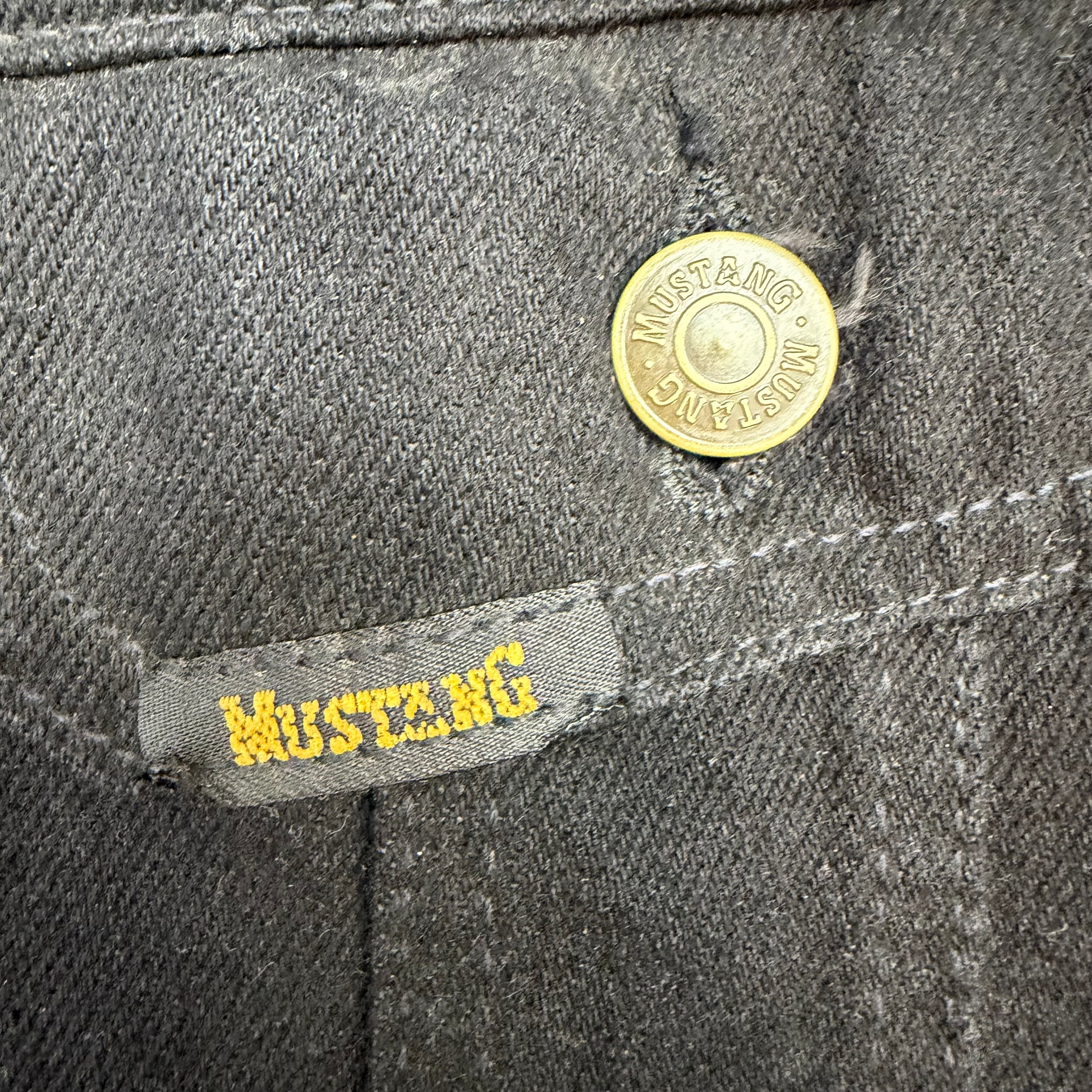 Vintage Mustang Stormrider Denim Trucker Jacket Black