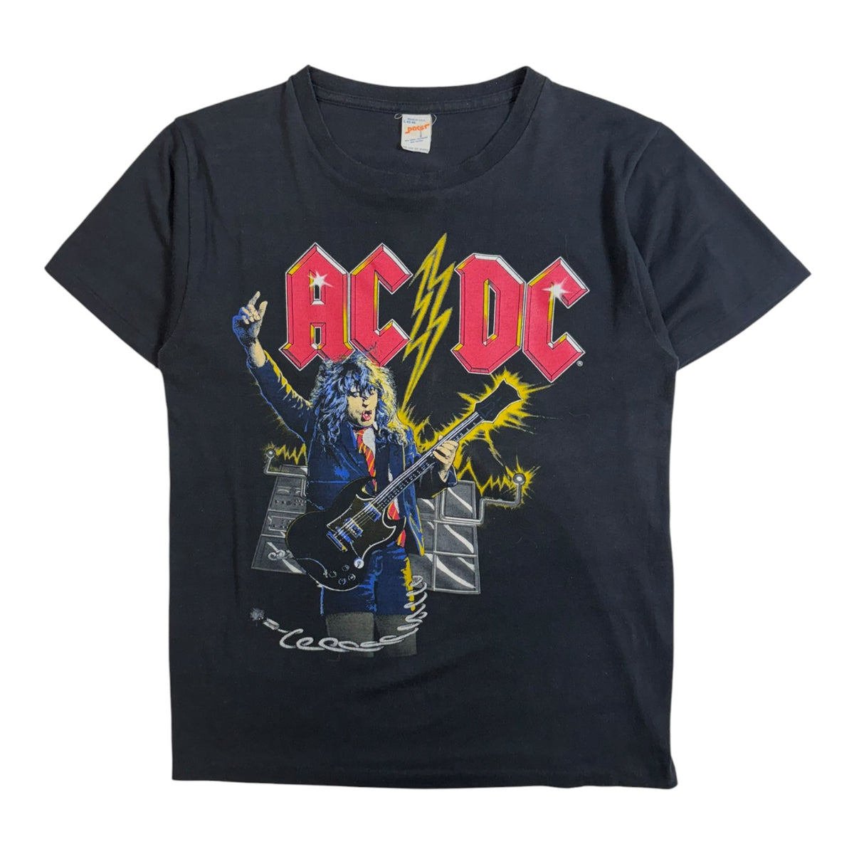Vintage 1986 AC/DC Who Made Who Tour T-Shirt Black