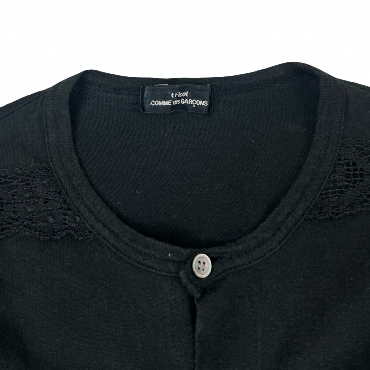 (W) Vintage Tricot COMME des GARÇONS Lace Panel Knit Cardigan