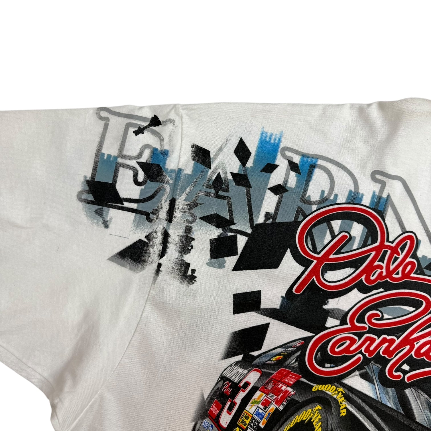 Vintage NASCAR Dale Earnhardt AOP Tee White