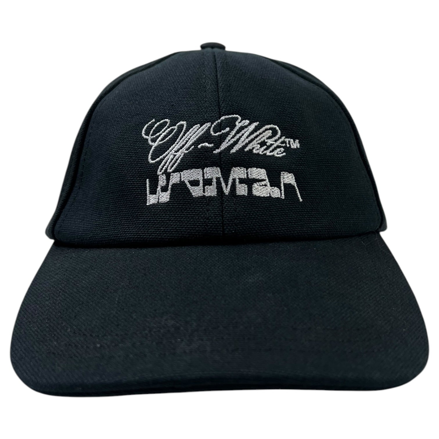 Off-White “Woman” Logo Embroidered Hat Black