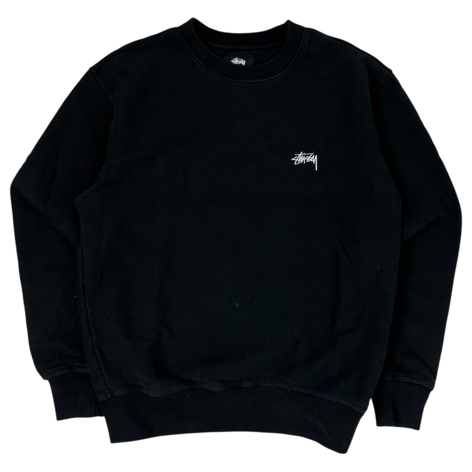 Stussy Stock Logo Crewneck Black