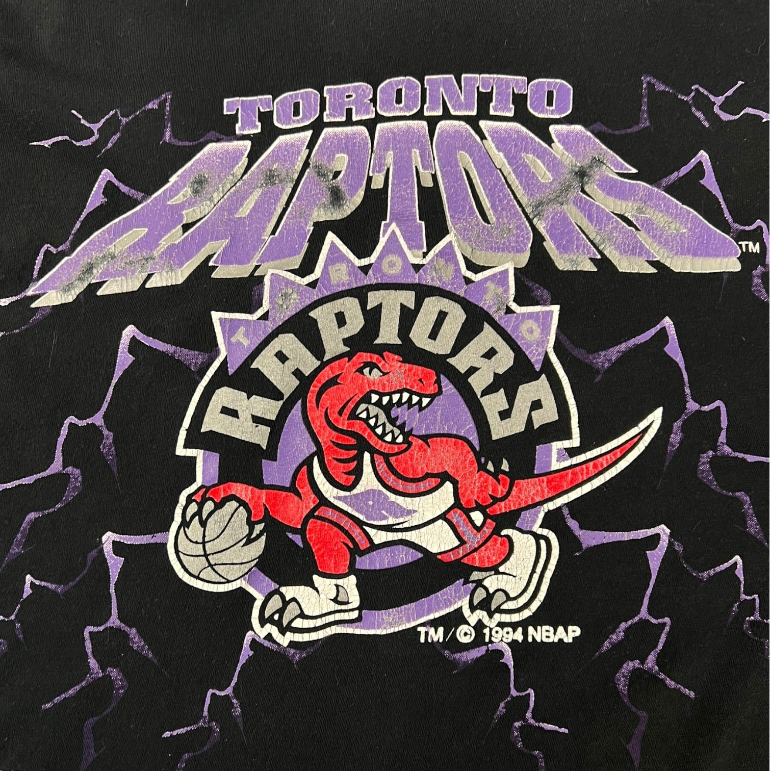 Vintage 1994 Toronto Raptors NBA T-Shirt Black