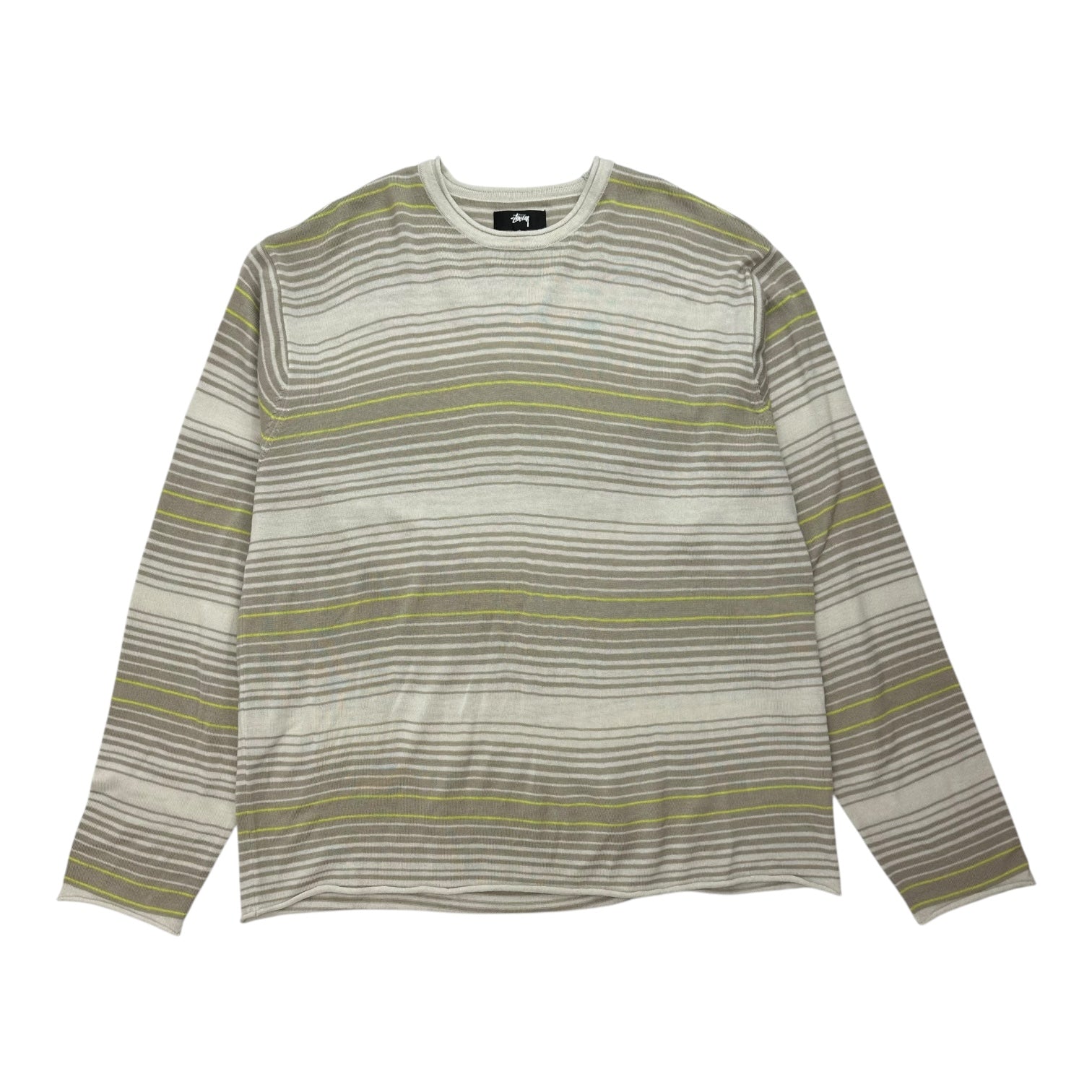 Stussy Horizontal Stripe Sweater Green/ Beige