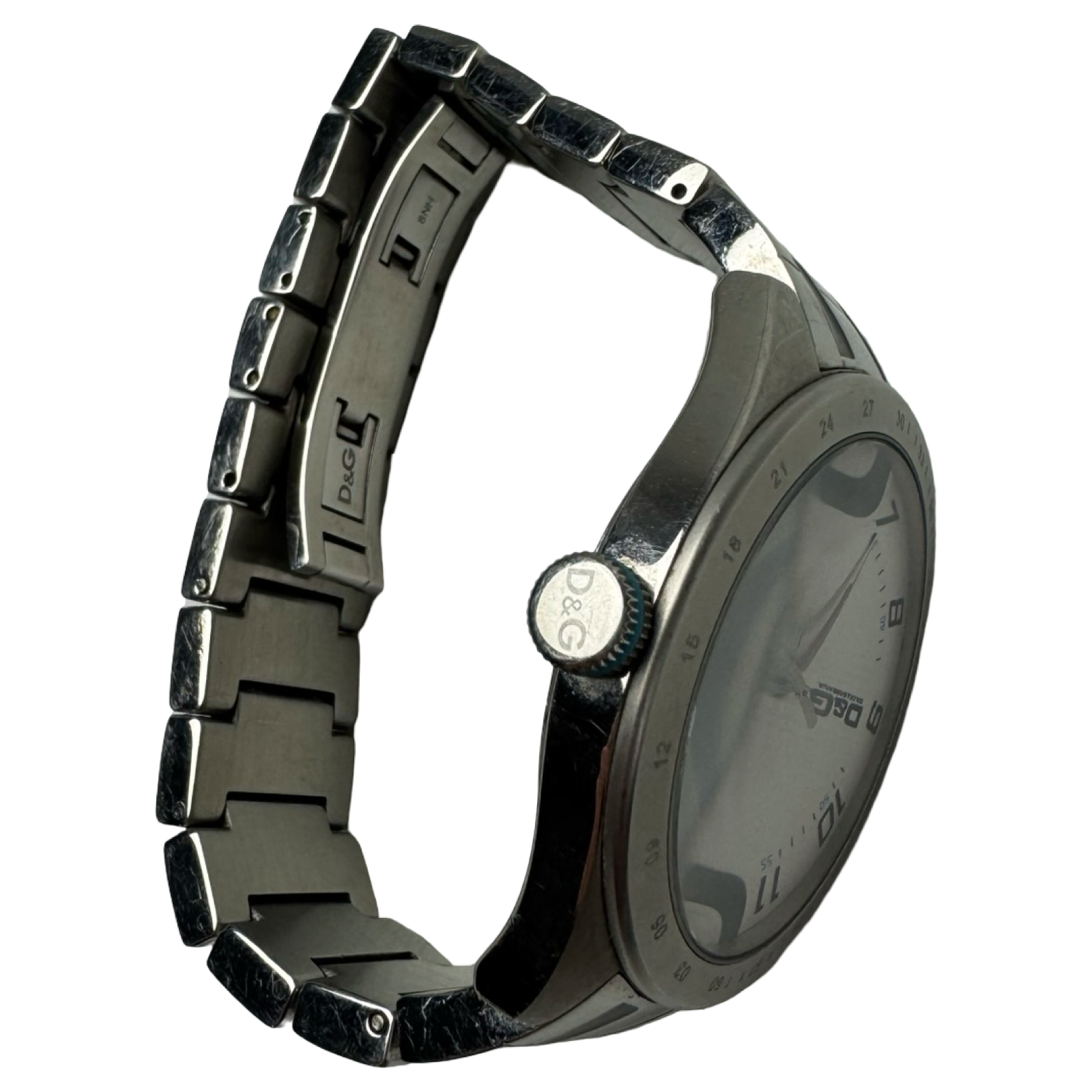 D&G Shuffled Stainless Steel White Dial Watch DW0318