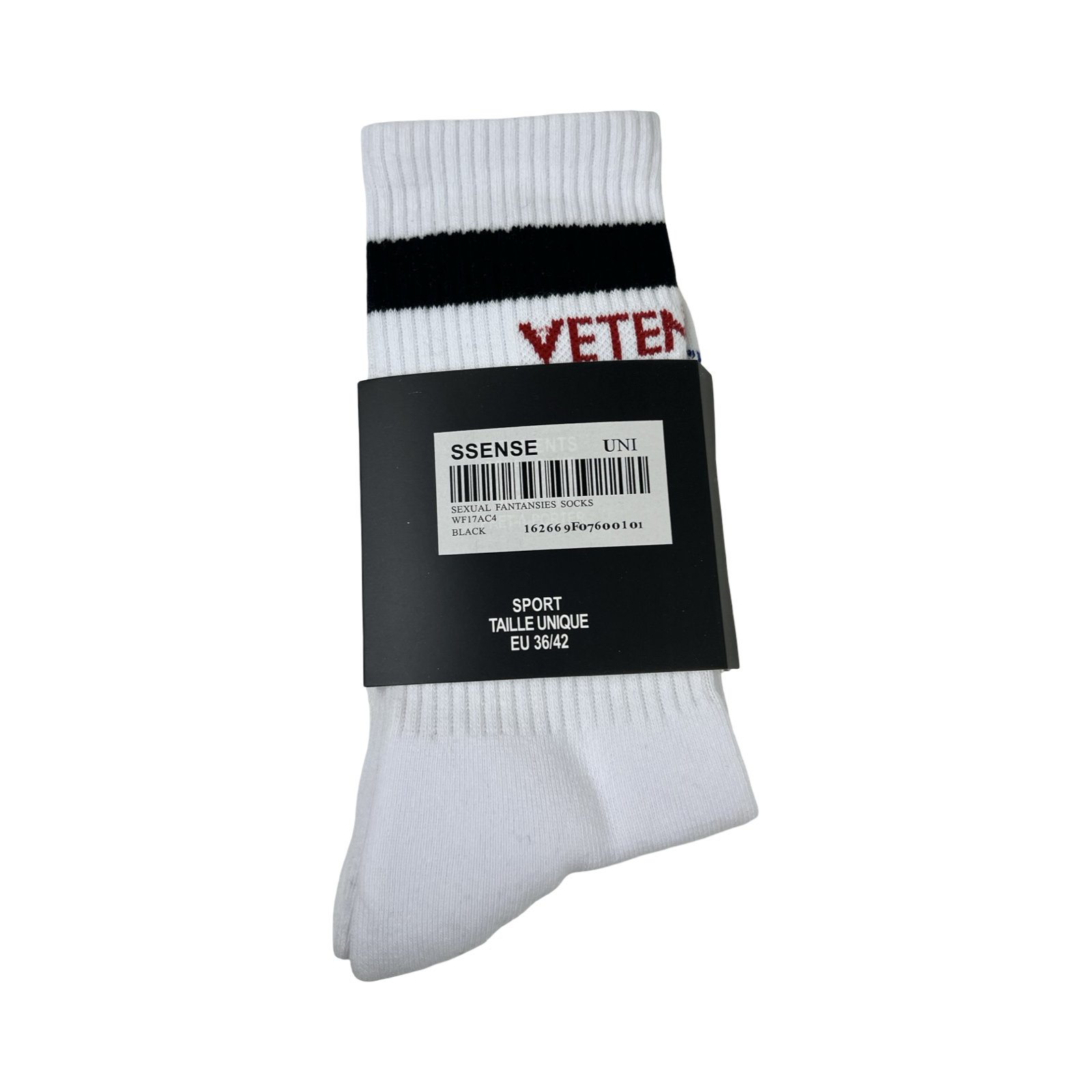 Vetements Sexual Fantasies Sport Socks White