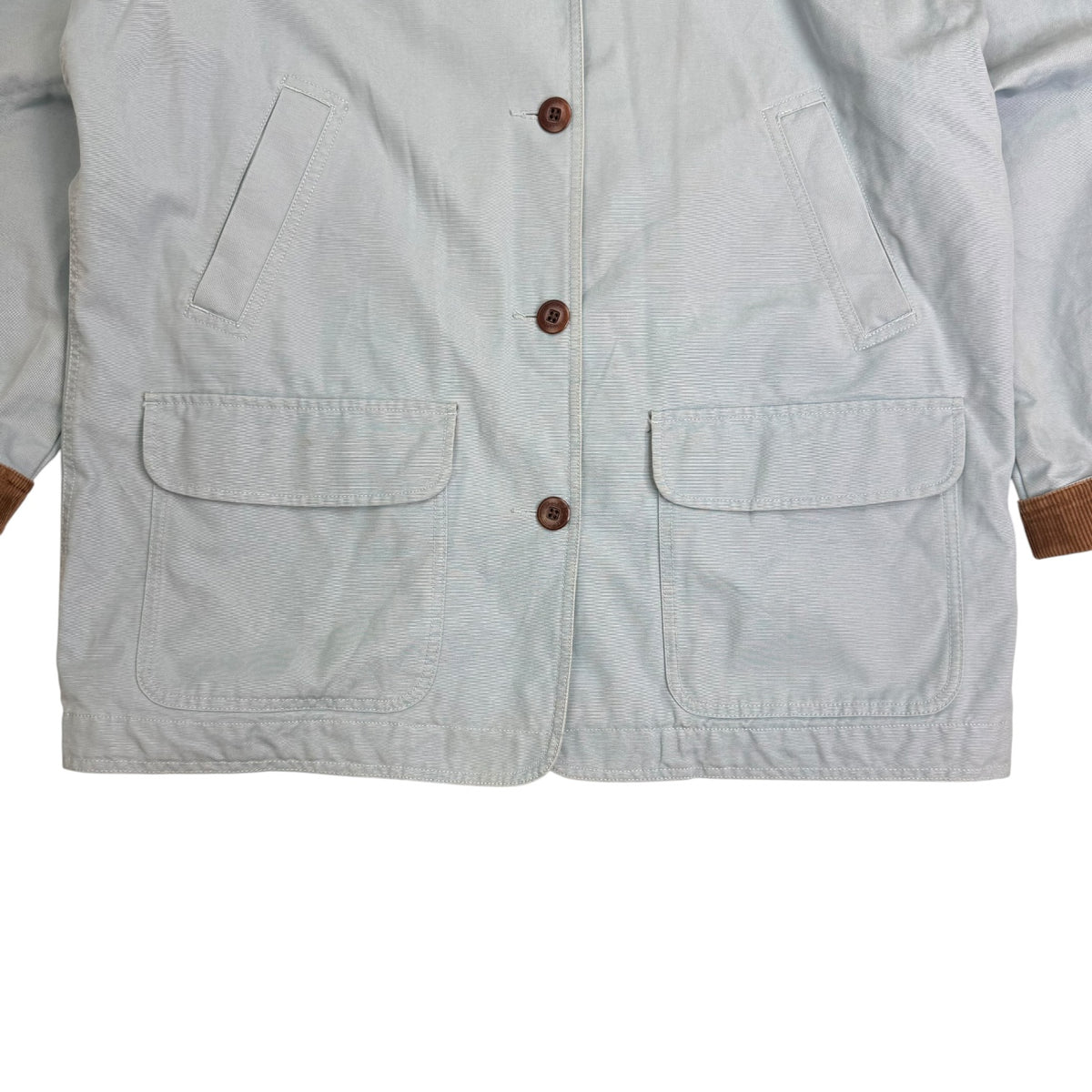 (W) Vintage L.L. Bean Canvas Chore Coat Light Blue