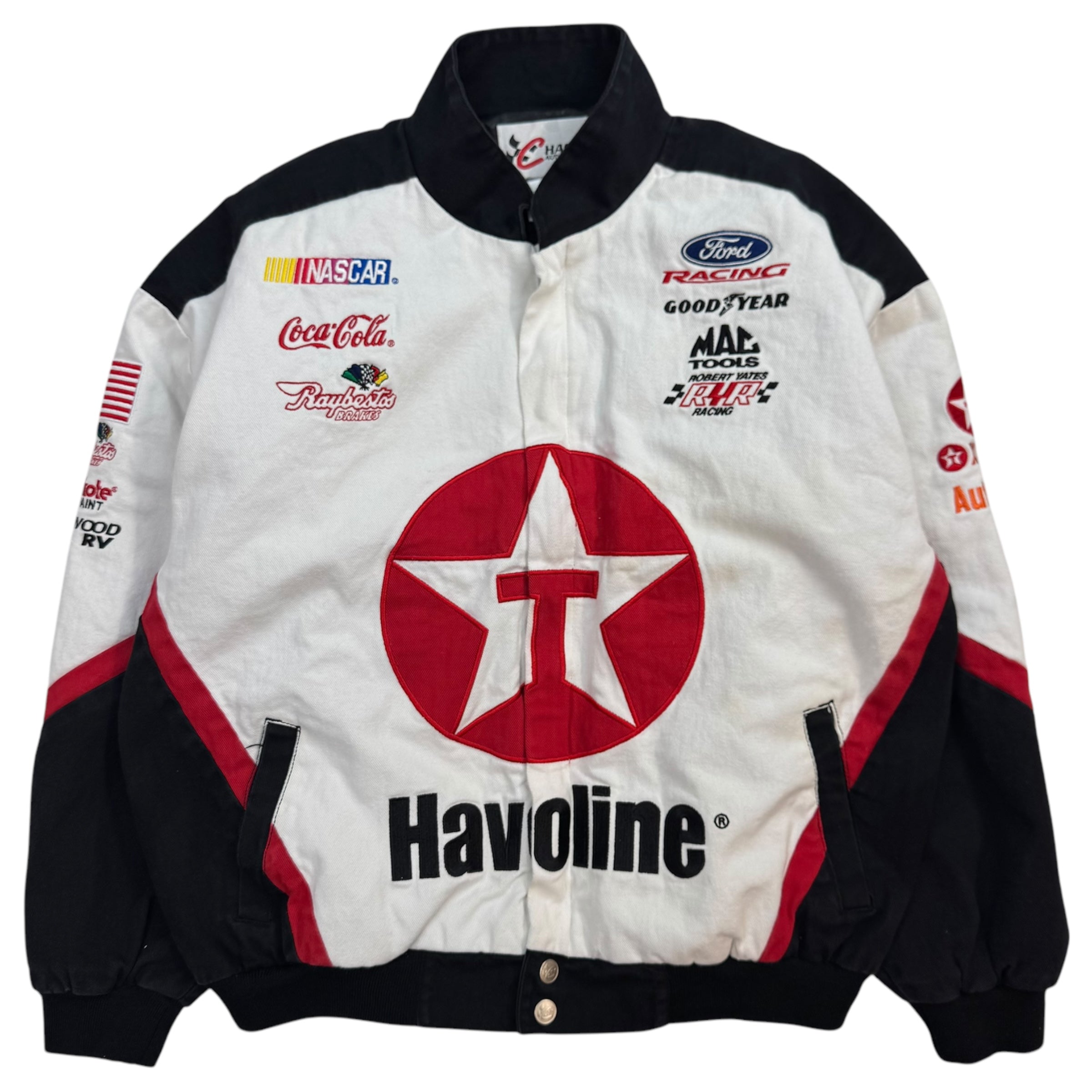 Vintage Chase Authentics NASCAR Havoline Racing Jacket White