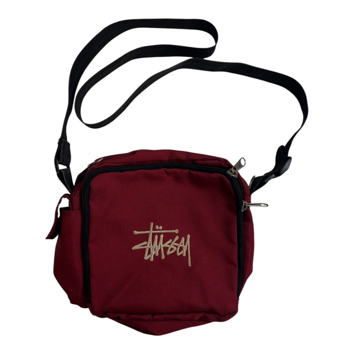 Stussy Stock Logo Side Bag Red