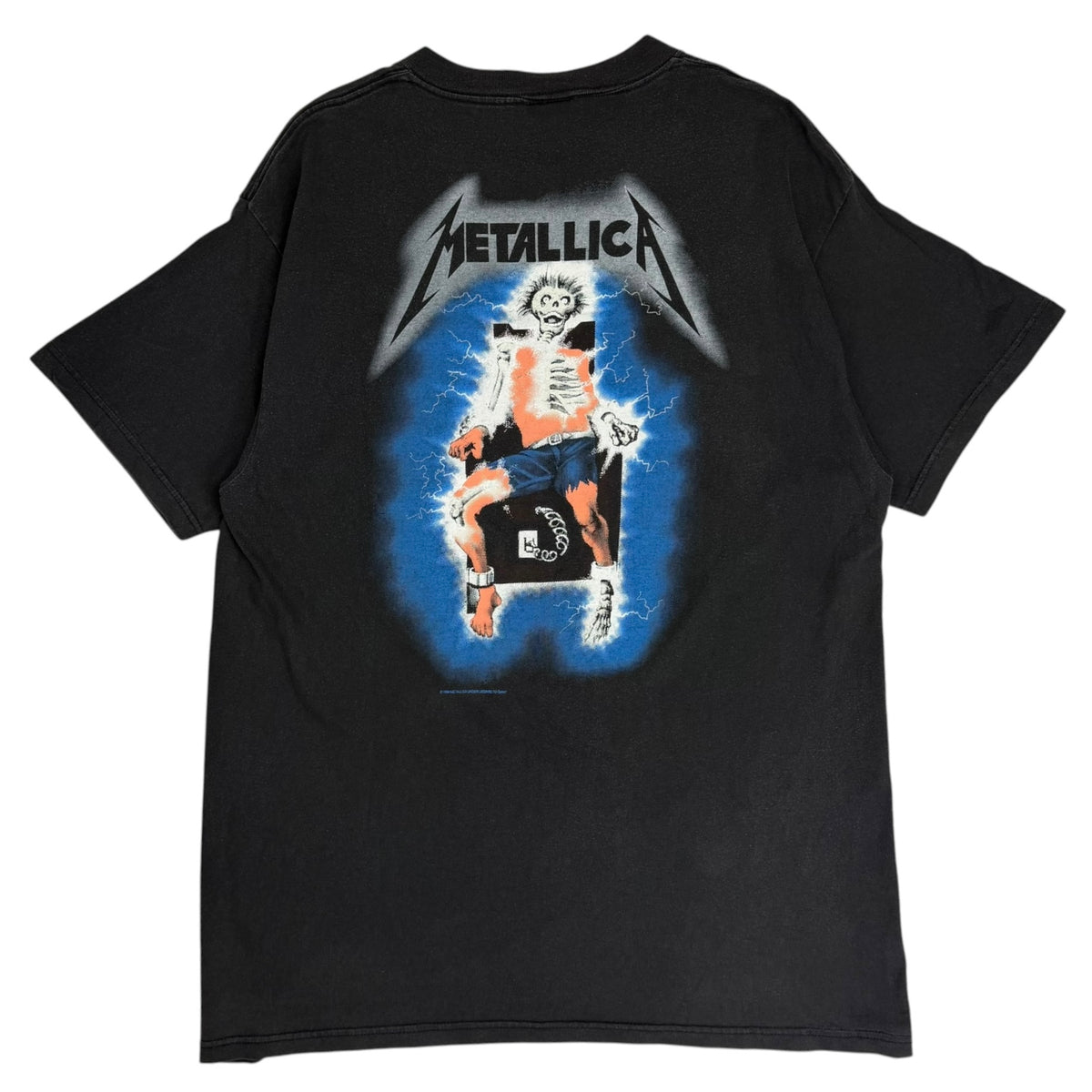 1994 Metallica Ride The Lightning Tee Faded Black