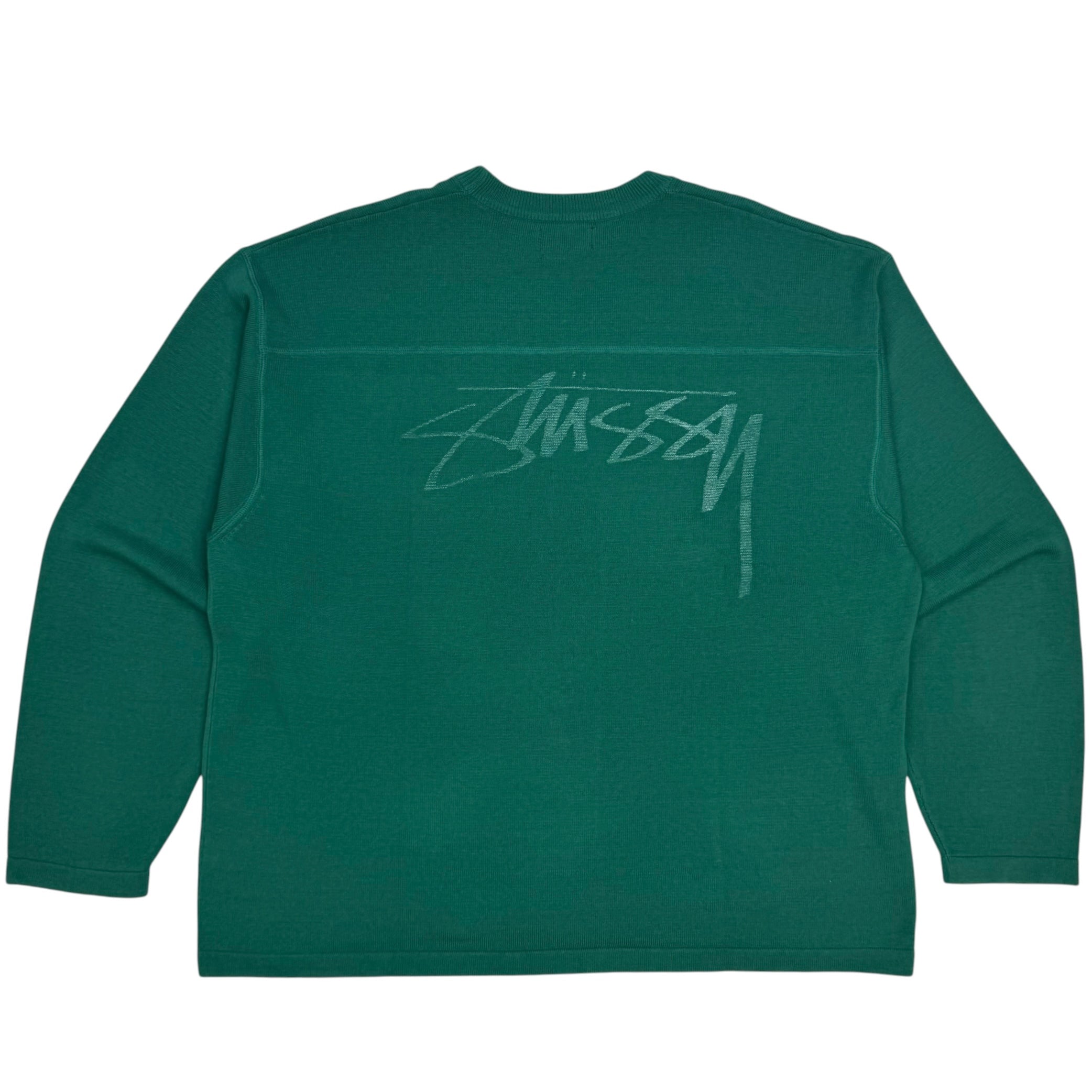 Stussy Tonal Football Knit Sweater Green