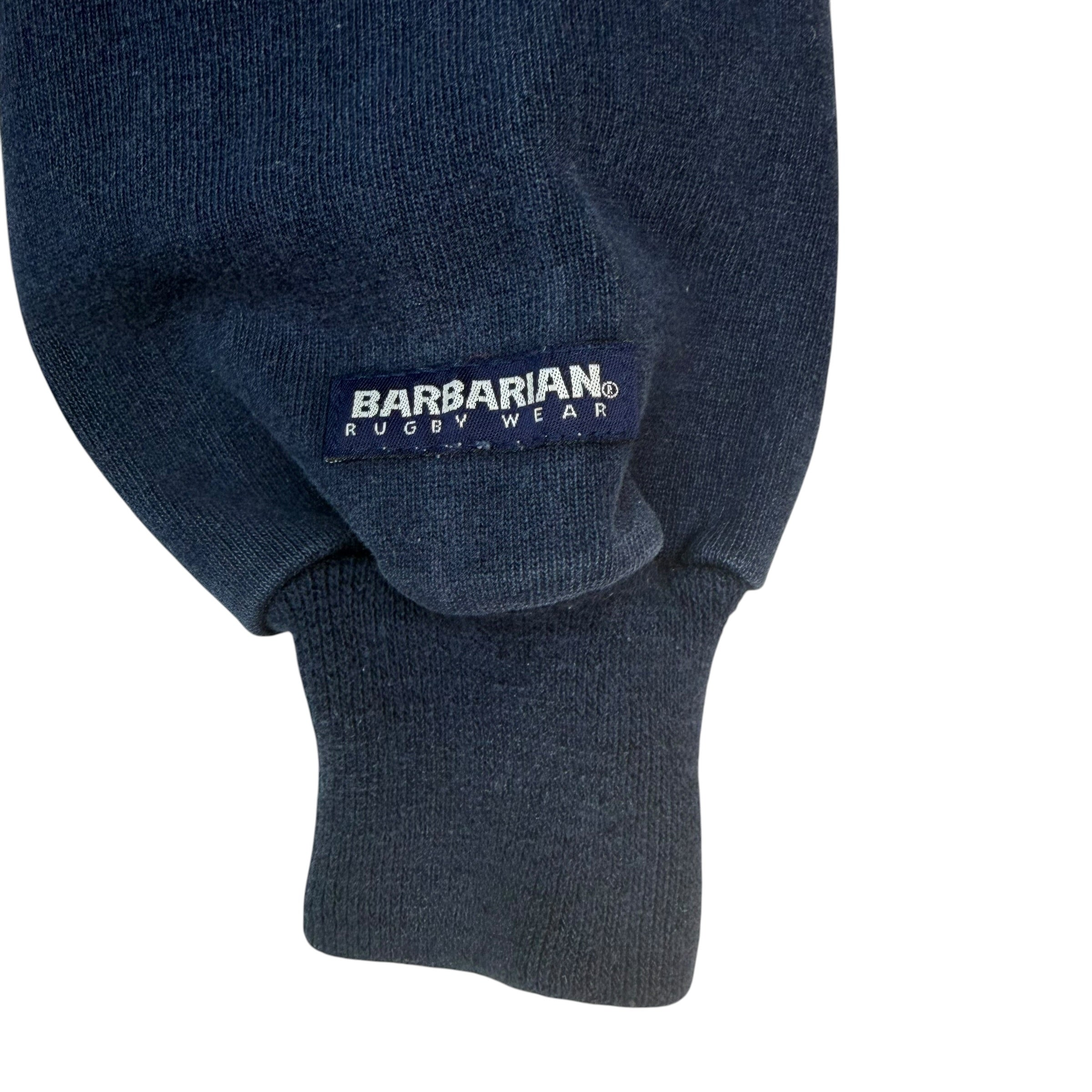 Vintage Barbarian Rubgy Wear Longsleeve Polo Navy