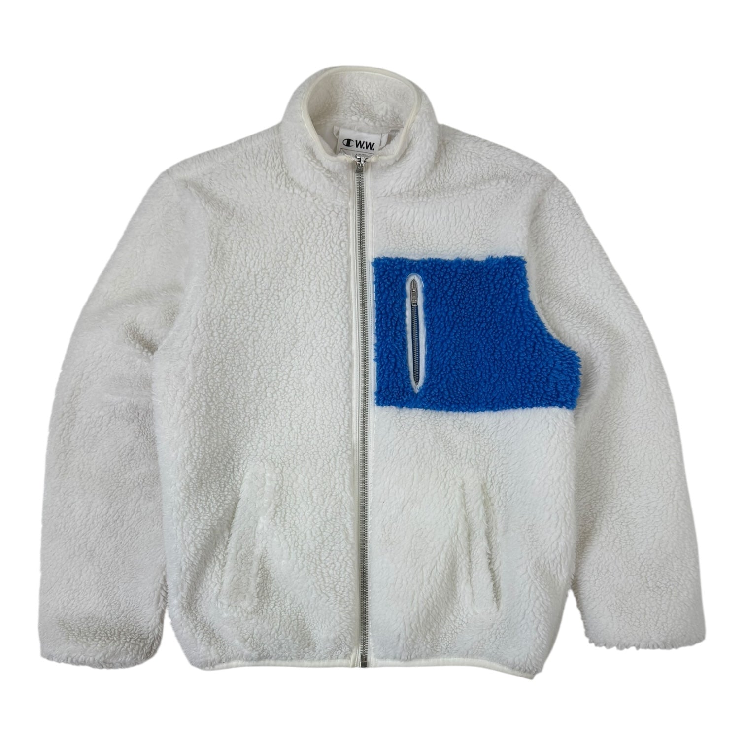 Champion x Wood Wood Opal Fleece Jacket White/Blue