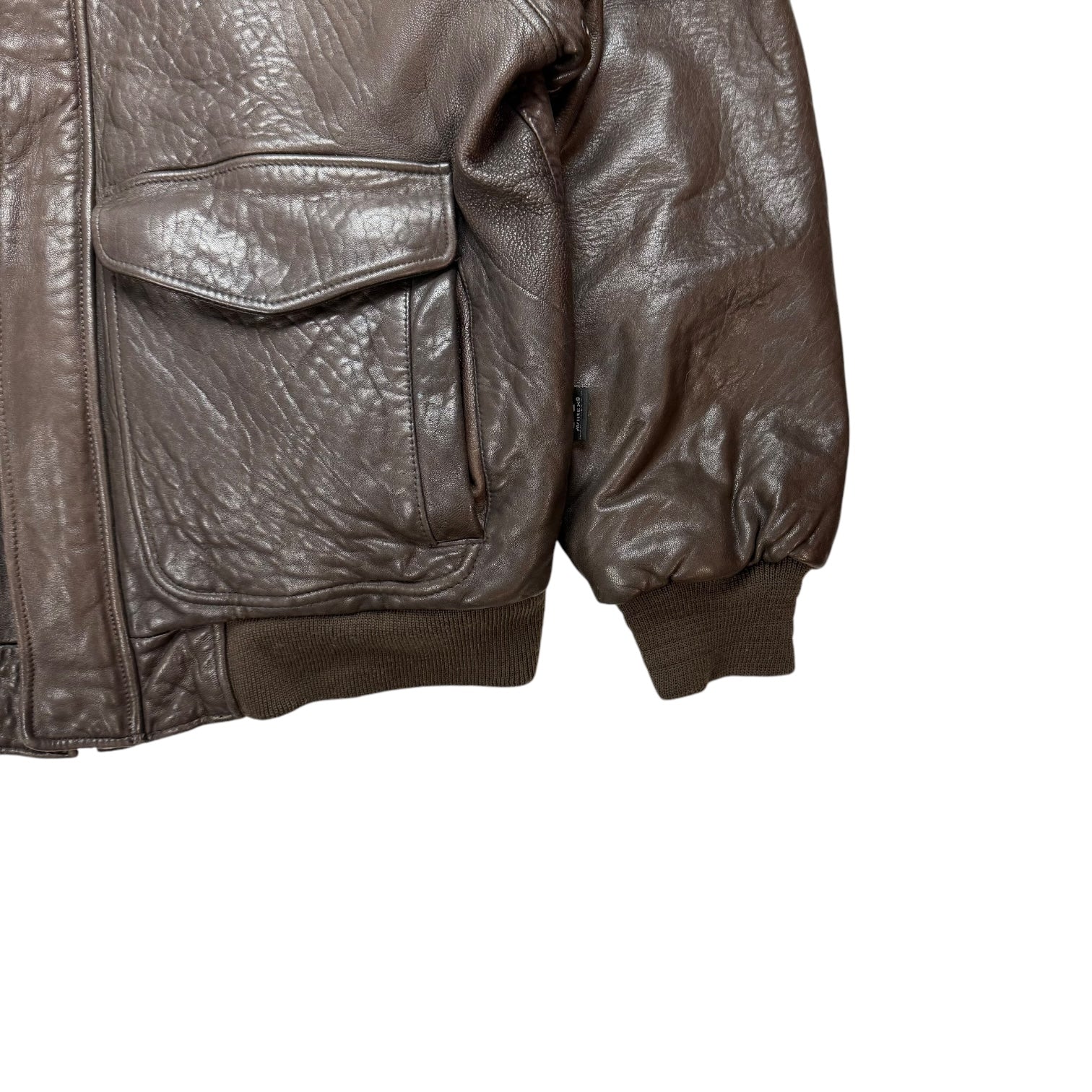 Vintage Avirex Leather Flight Jacket Brown