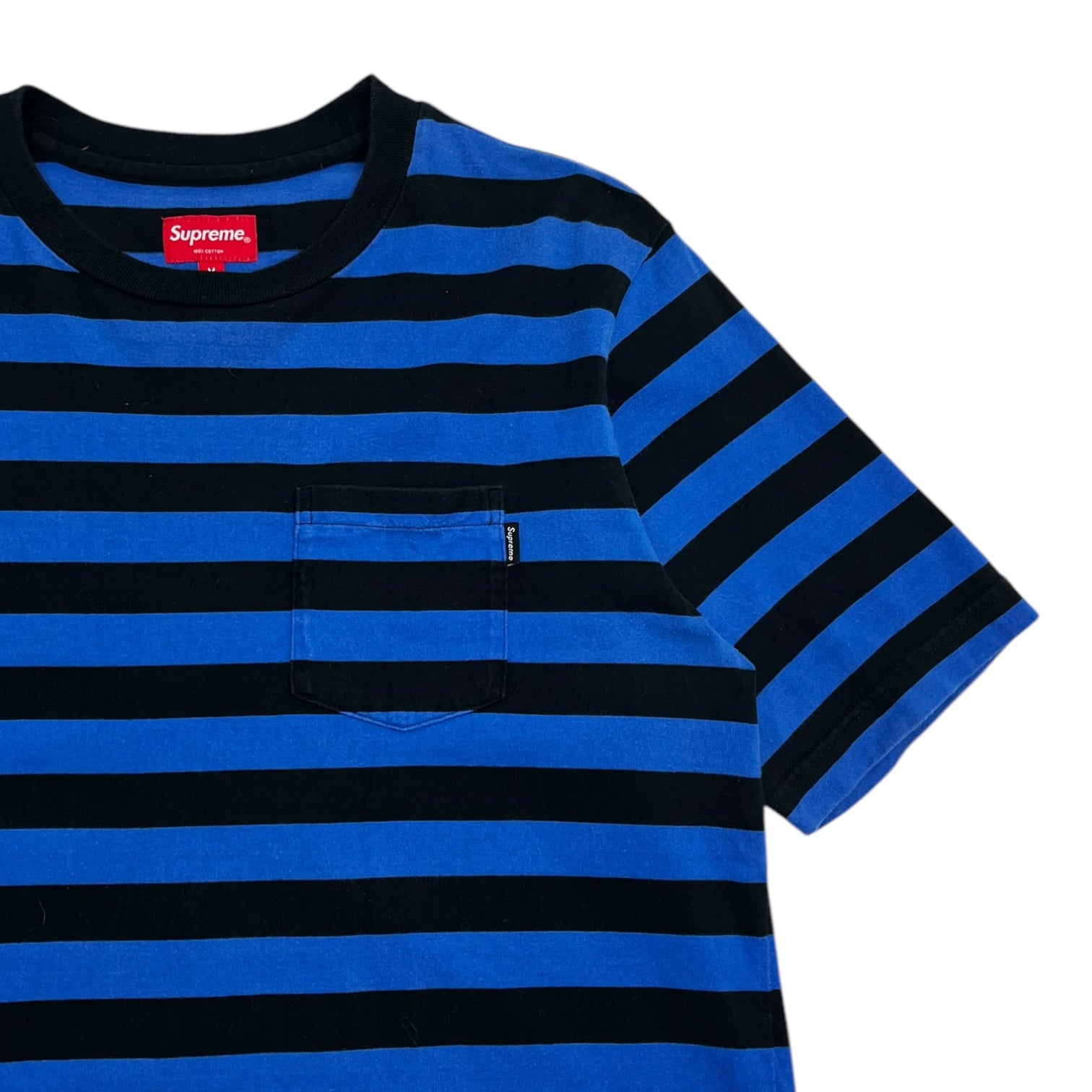 Supreme Striped Pocket Tee Black/Blue