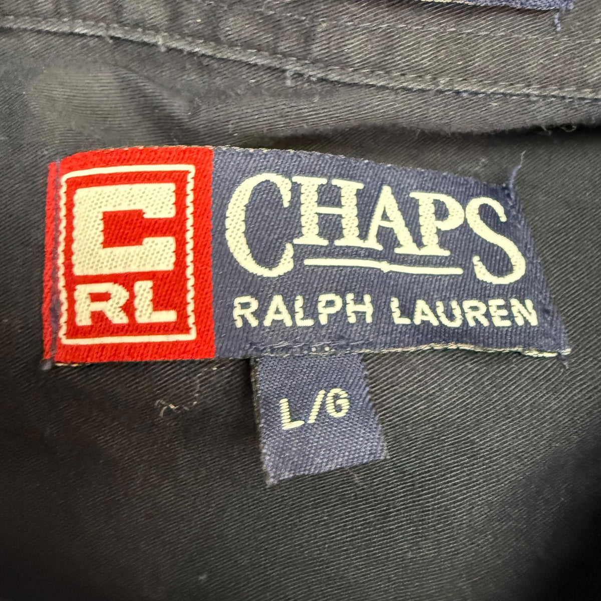 Vintage Chaps Ralph Lauren Button Up Shirt Navy Blue