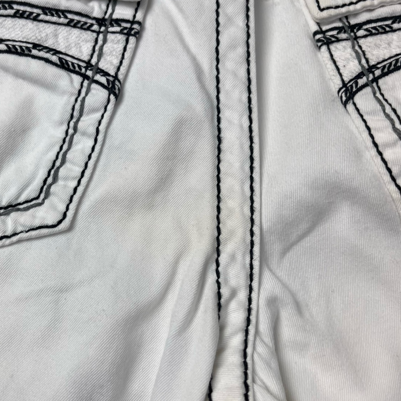Y2K Rock Revival Embellished Shorts White