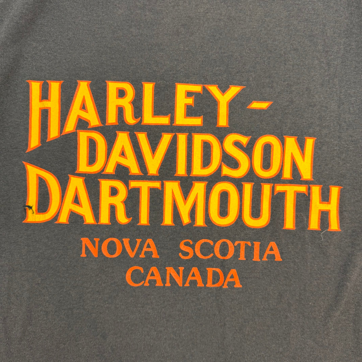 1987 Harley Davidson 3D Embem Harleys & Whiskey Dartmouth Tee Black