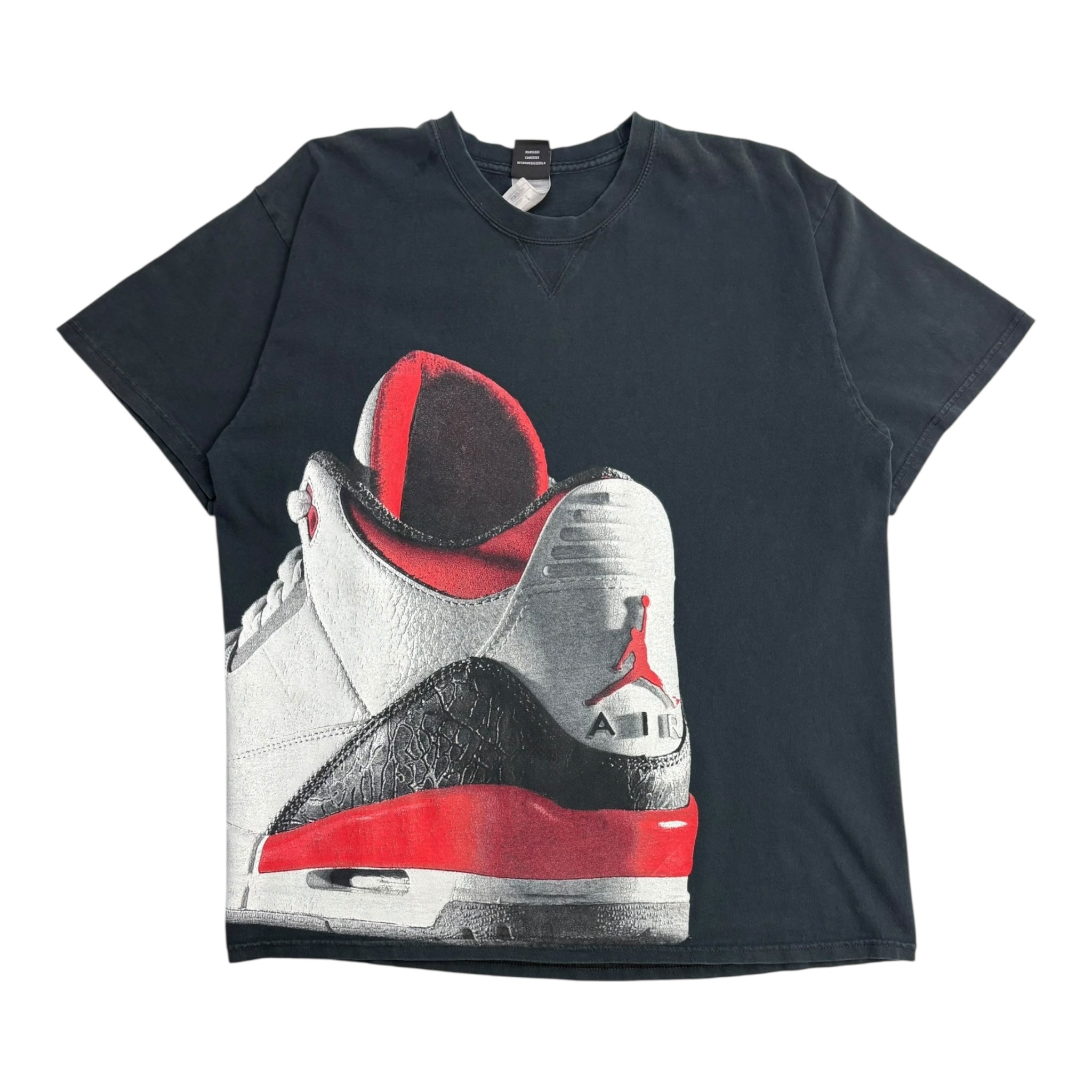 2007 Jordan 3 Fire Red Big Print T-Shirt