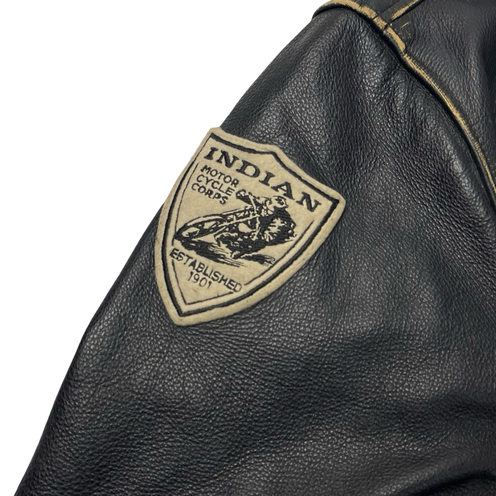 Vintage Indian Motorcycles Heavy Leather Jacket