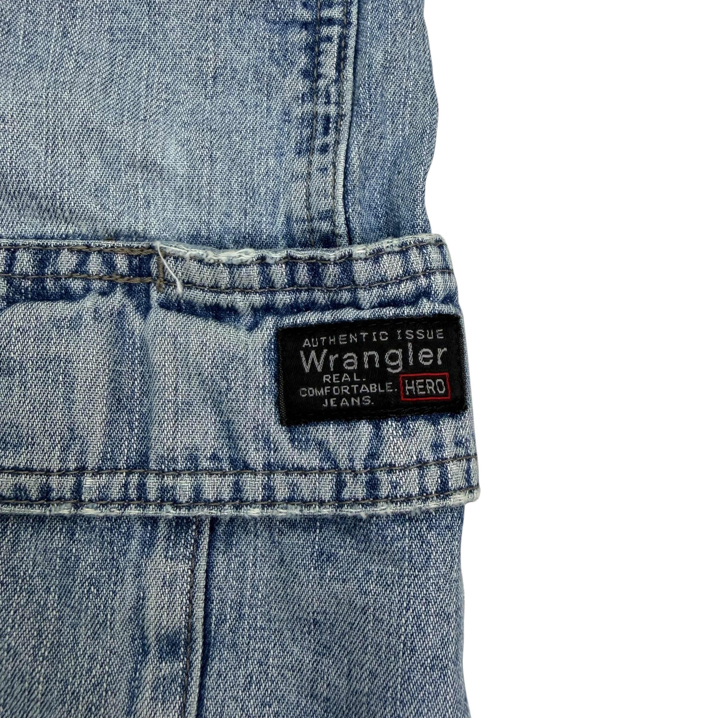 Vintage Wrangler Denim Cargo Shorts Blue